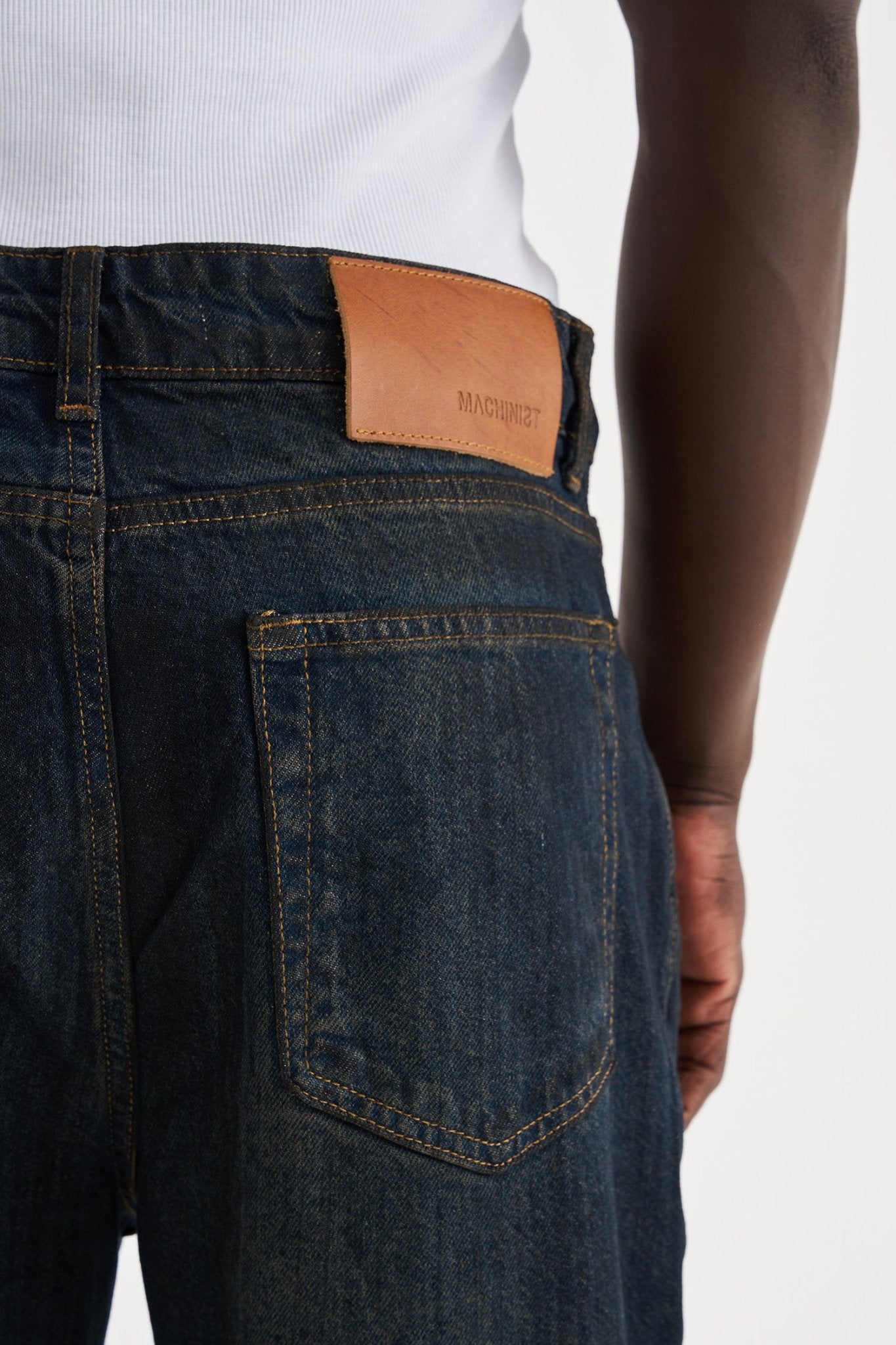 Erkek Pigment Kaplama Efektli Baggy Jean Pantolon Mavi