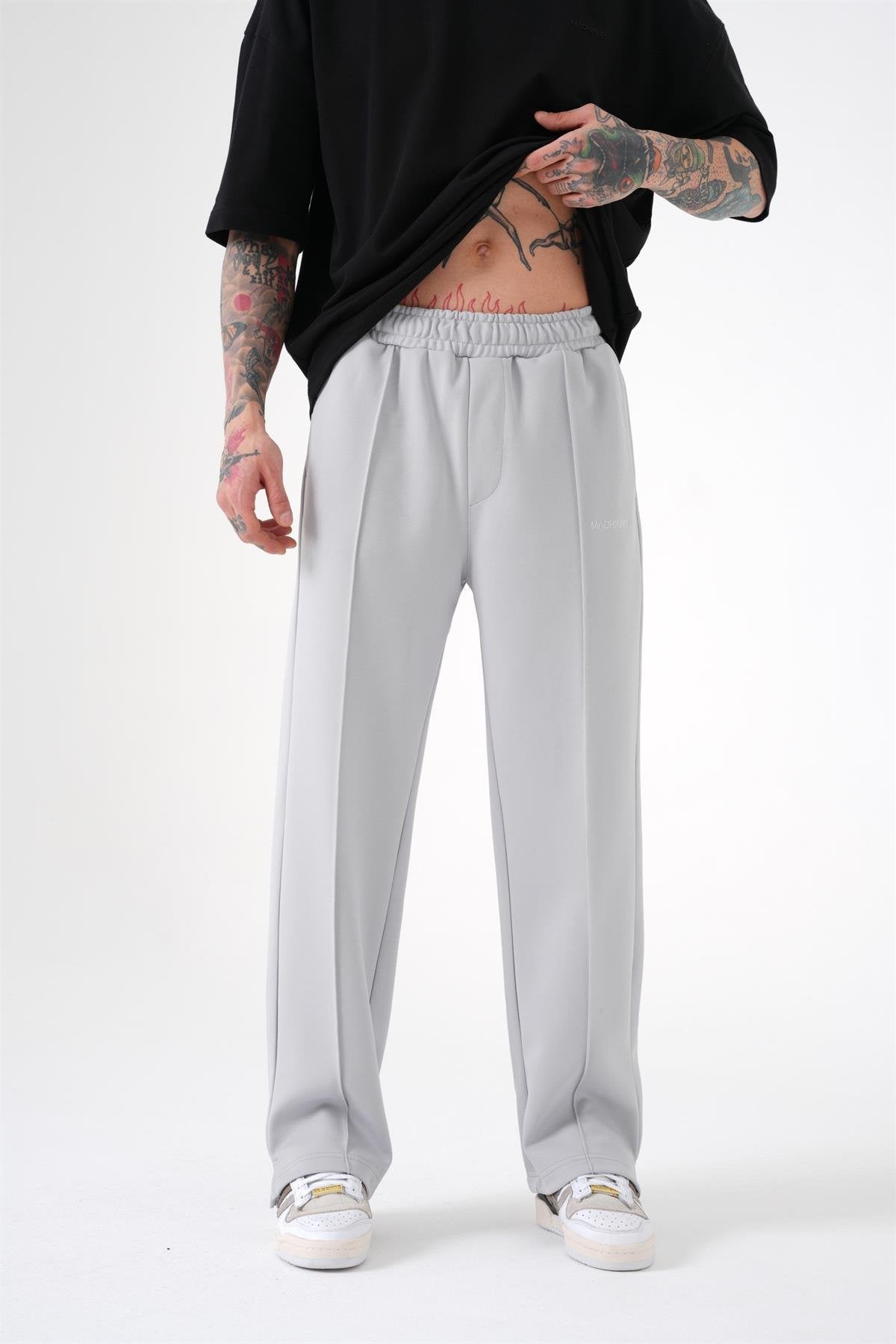 Erkek Baggy Relaxed Premium Eşofman Altı Gri
