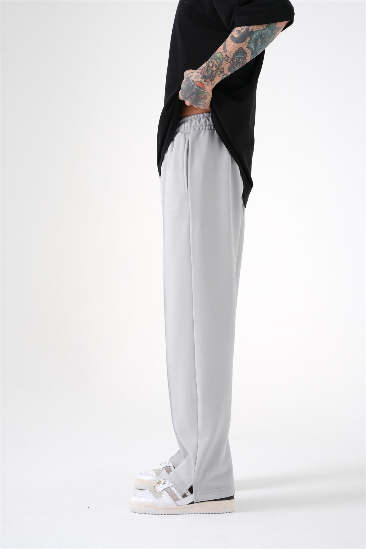 Erkek Baggy Relaxed Premium Eşofman Altı Gri