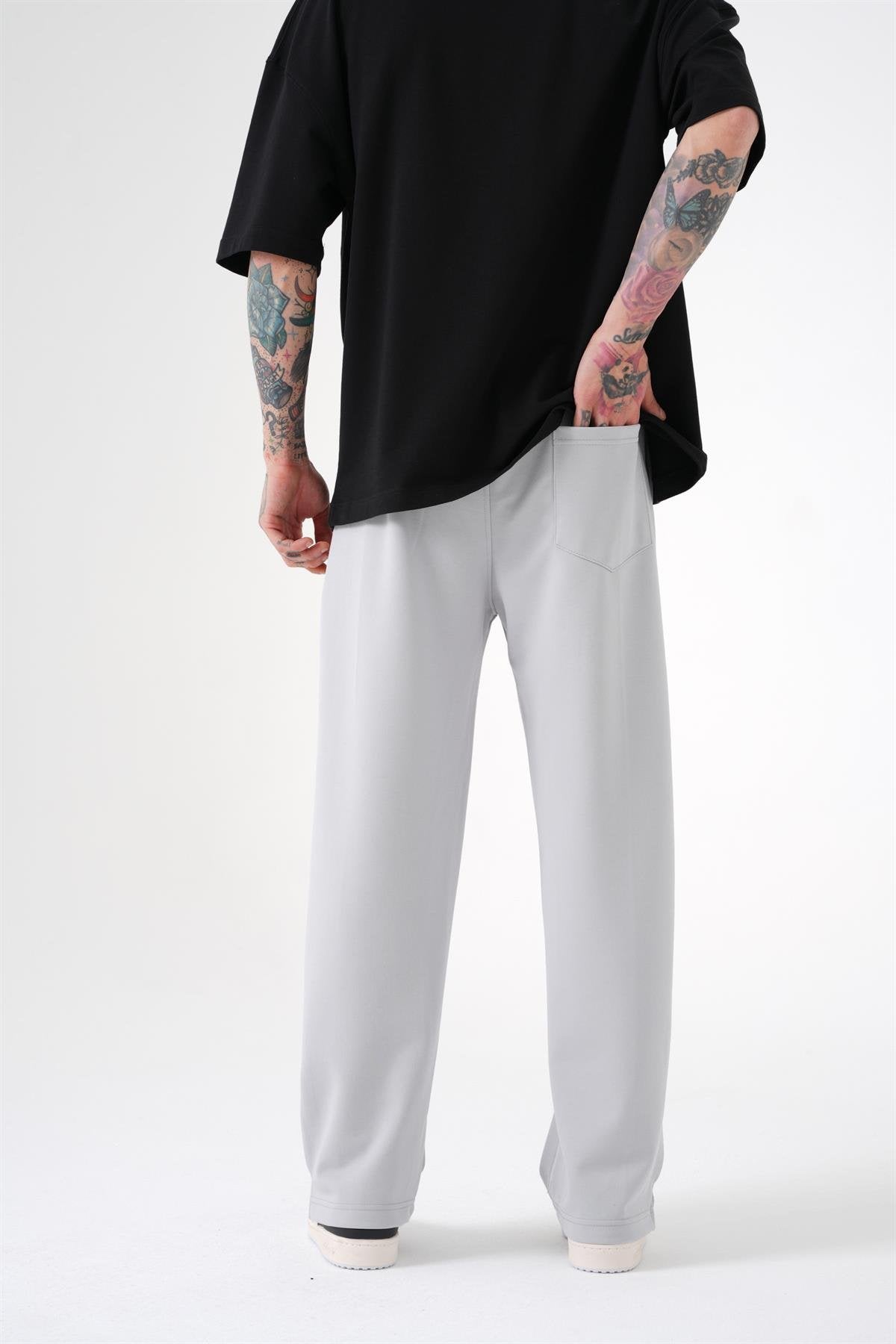 Erkek Baggy Relaxed Premium Eşofman Altı Gri
