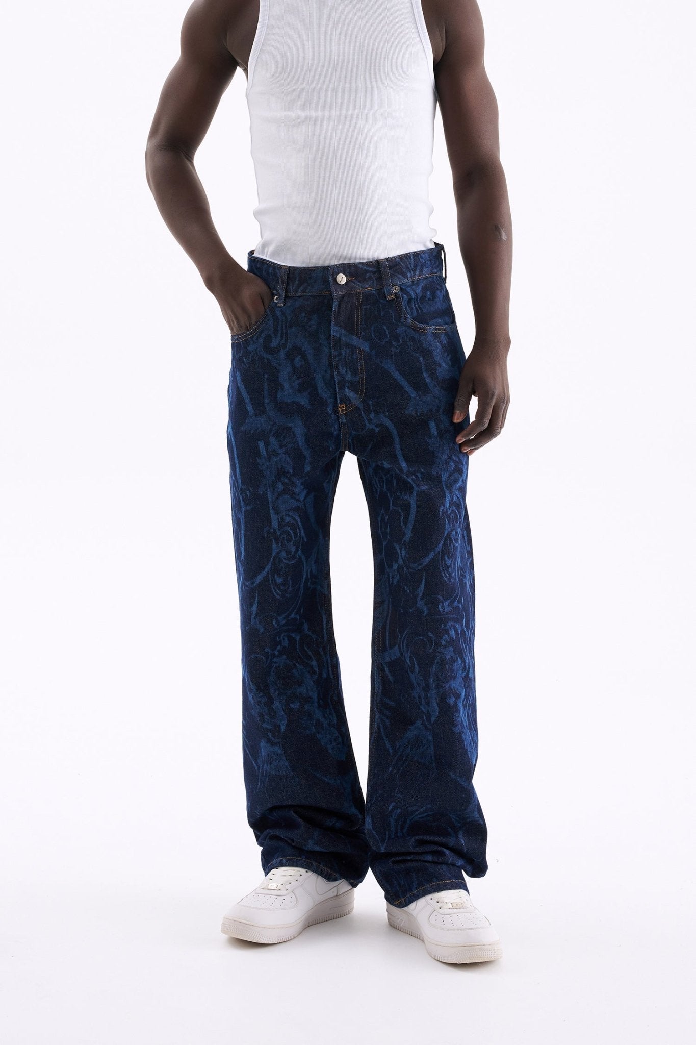 BAROQUE PATTERNED JEAN Melek Desenli