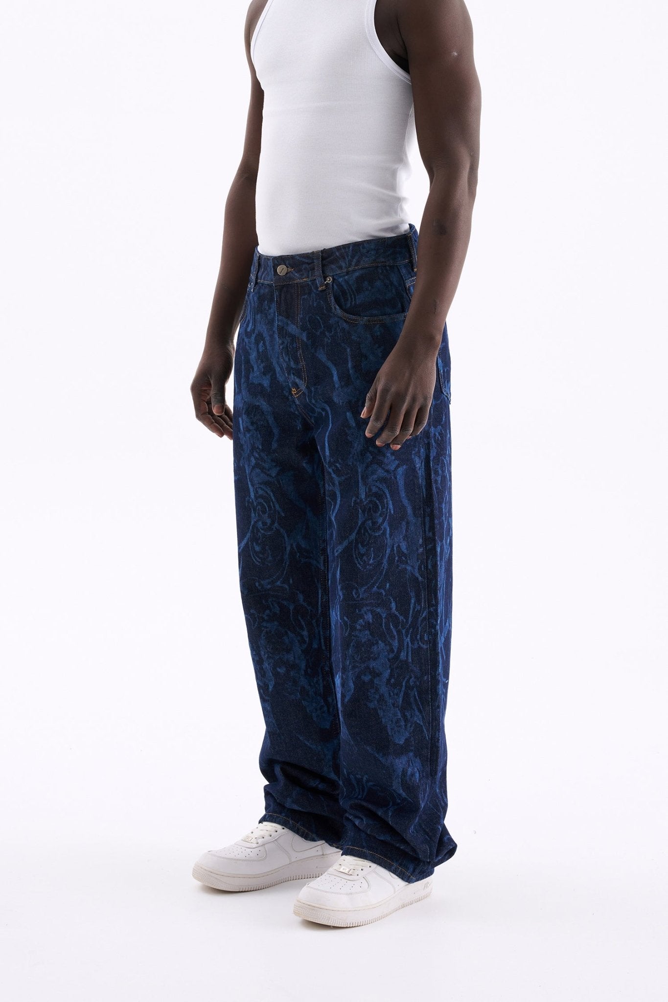 BAROQUE PATTERNED JEAN Melek Desenli