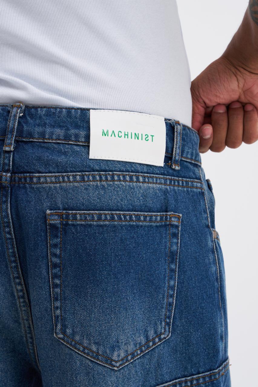 Erkek Carpenter Baggy Jean Pantolon Mavi