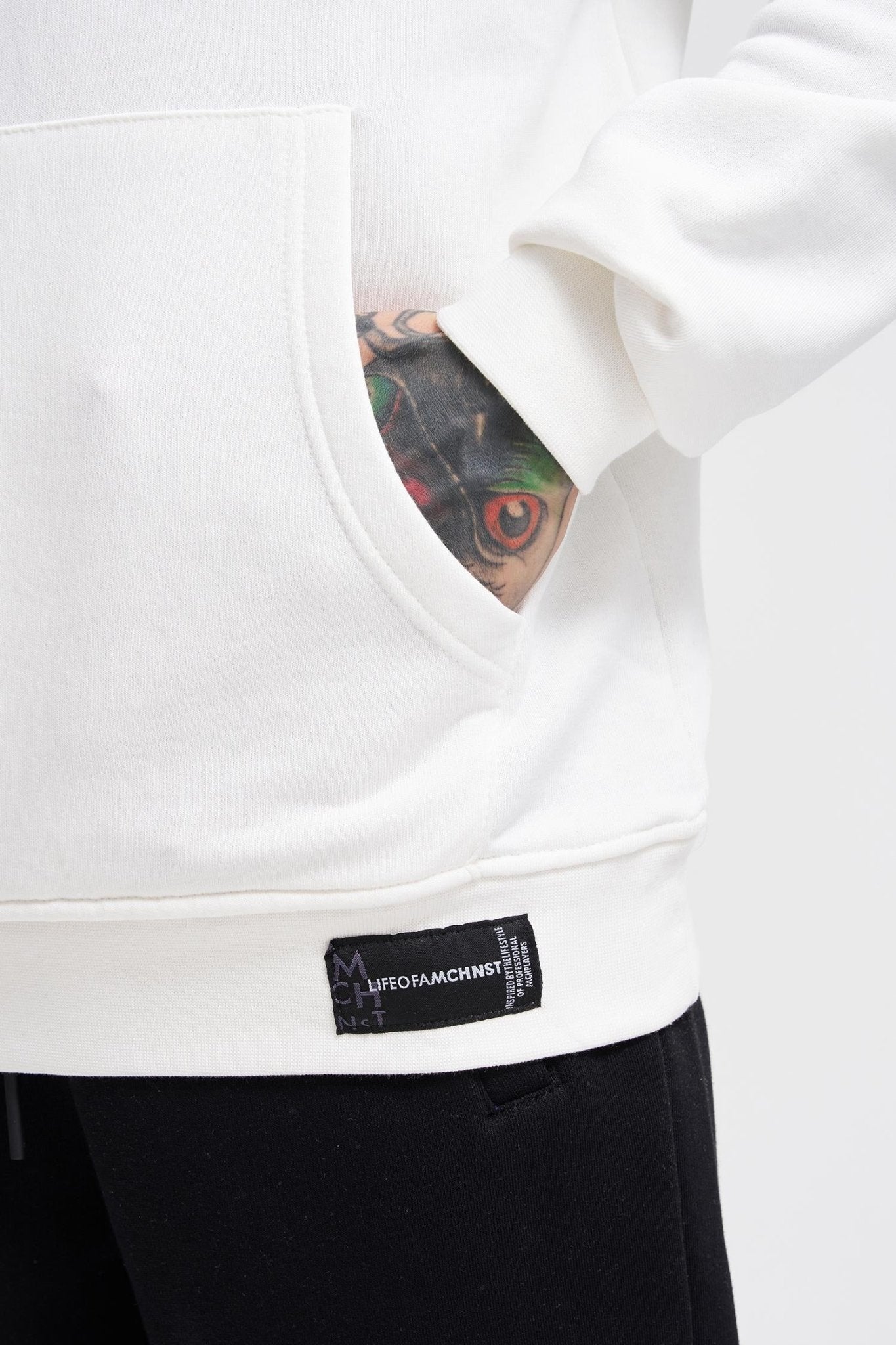Erkek Regular Şardonsuz Kapüşonlu Sweatshirt Ekru