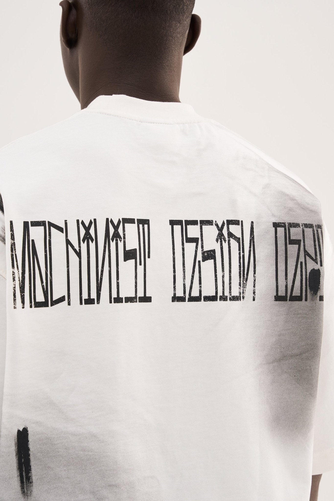 Erkek Design Dept Oversize Tişört Ekru