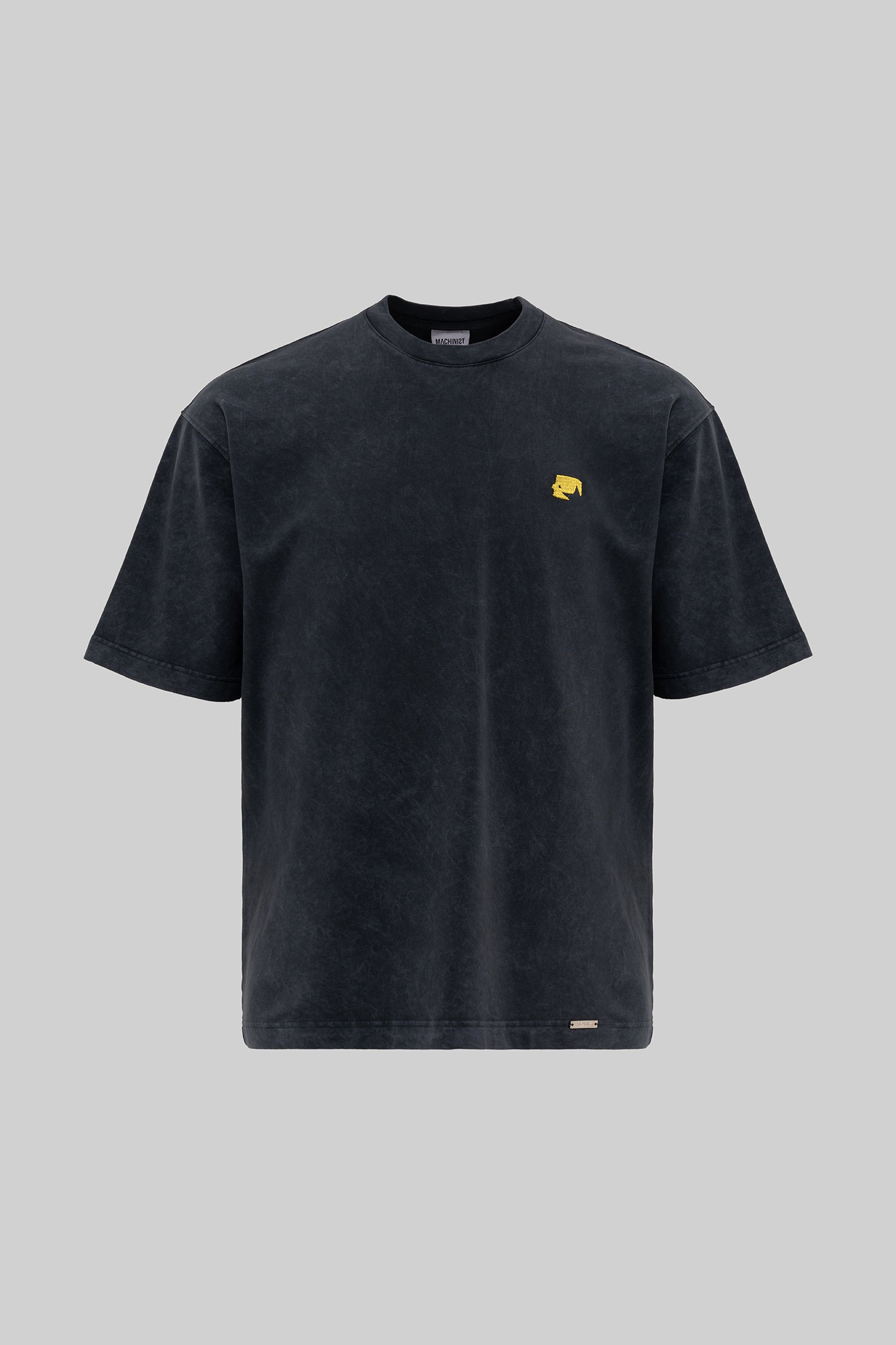 Erkek 1987 Patched Baskılı Oversize Tişört Siyah