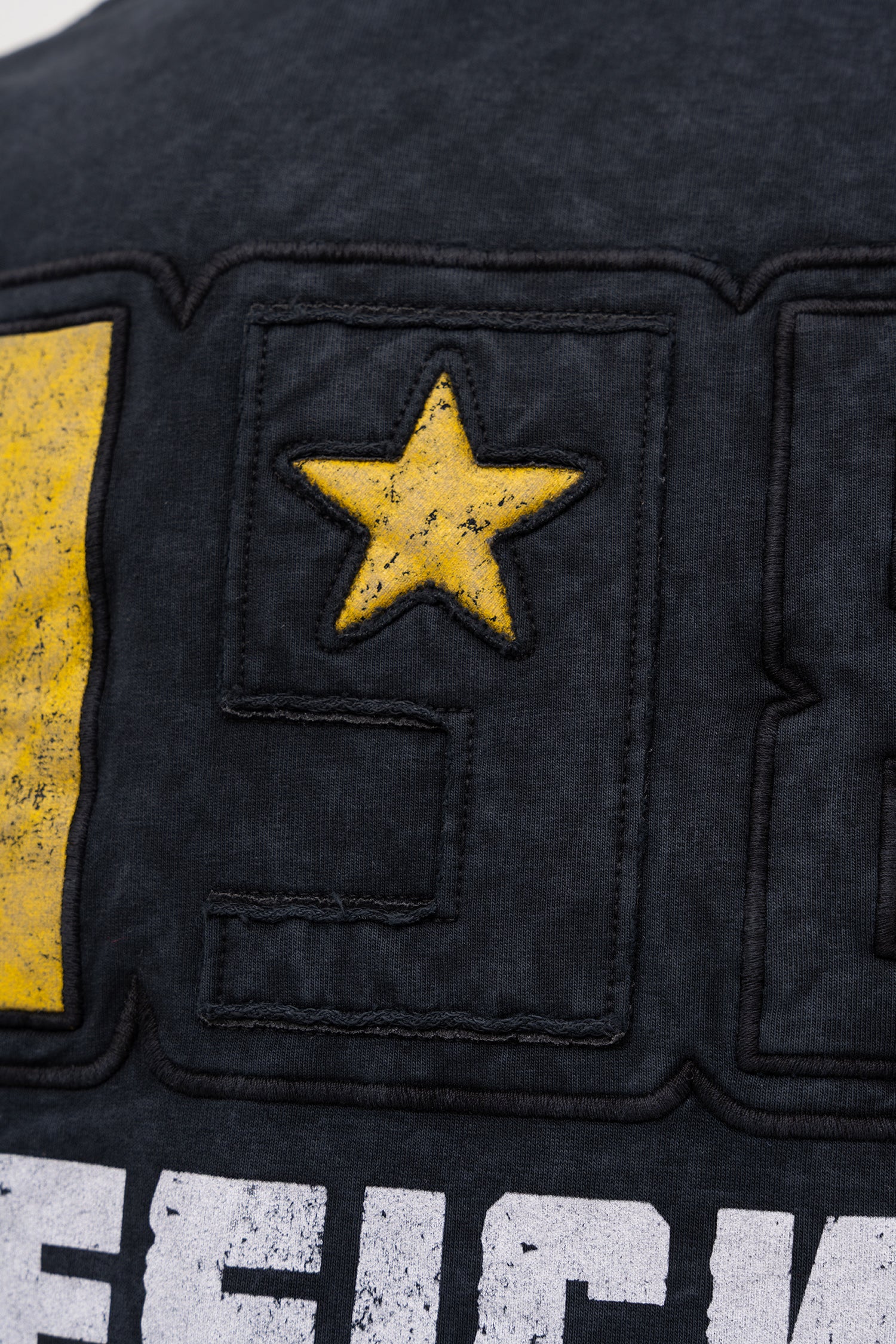 Erkek 1987 Patched Baskılı Oversize Tişört Siyah-4