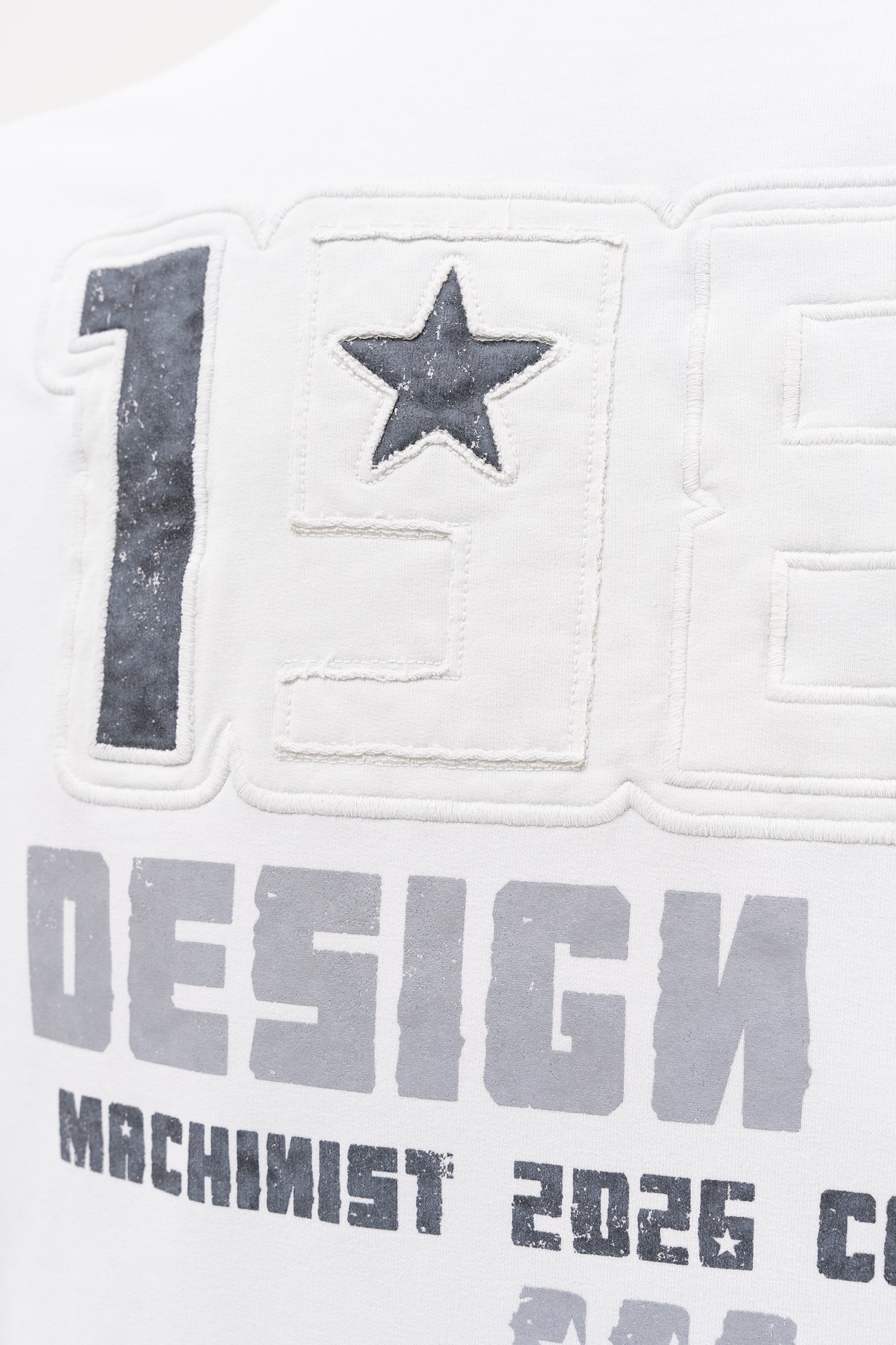 Erkek 1987 Patched Baskılı Oversize Tişört Uzay Grisi-3