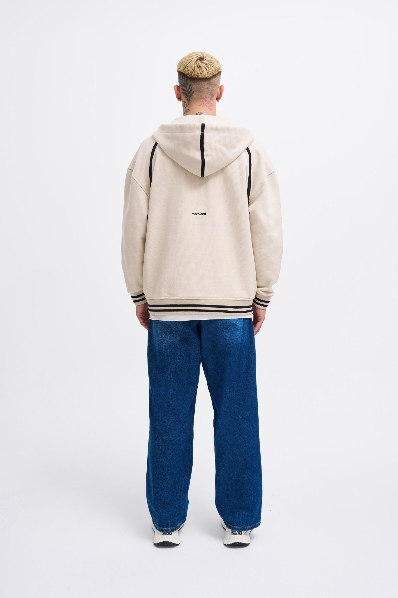 Erkek 87 Aplique Zip Jacket Açık Bej