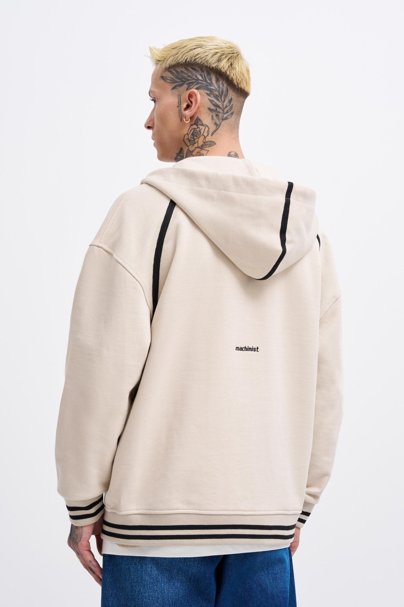 Erkek 87 Aplique Zip Jacket Açık Bej