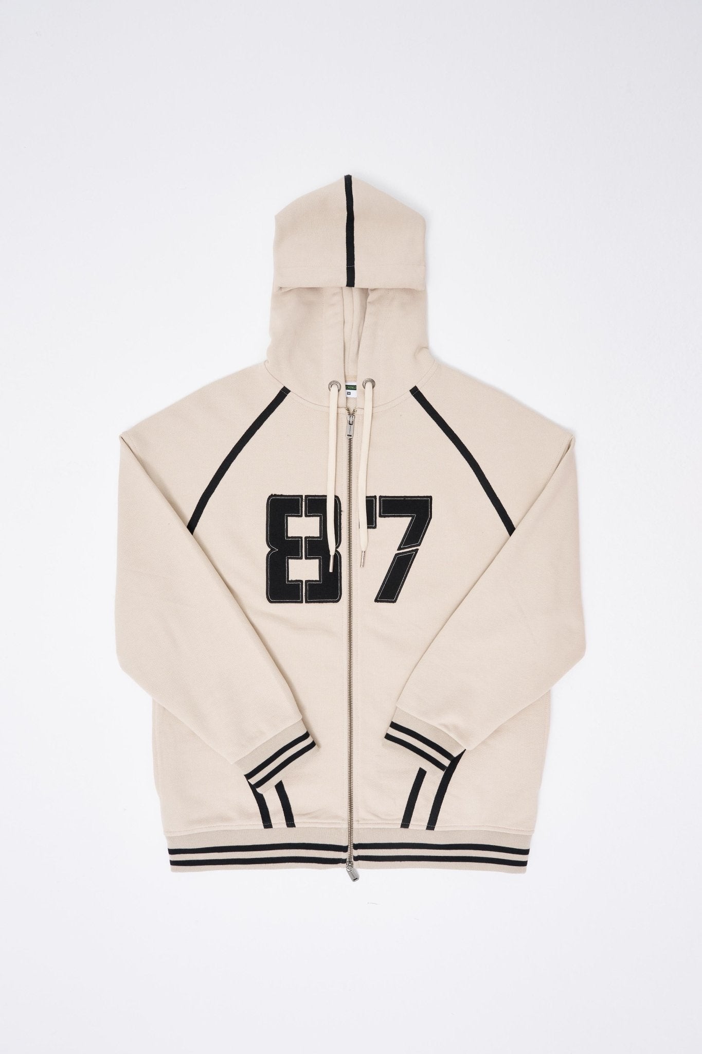 Erkek 87 Aplique Zip Jacket Açık Bej