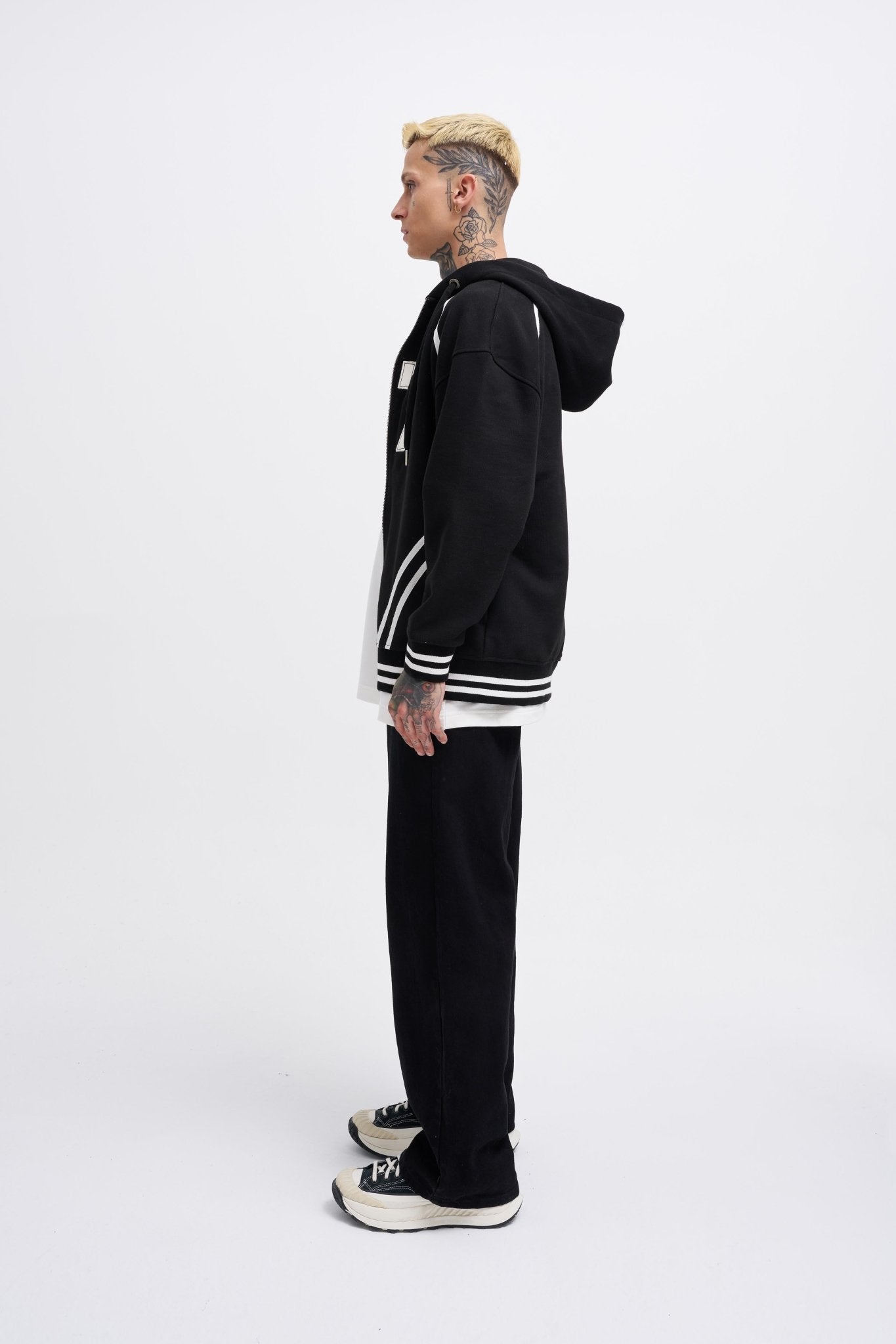 Erkek 87 Aplique Zip Jacket Siyah