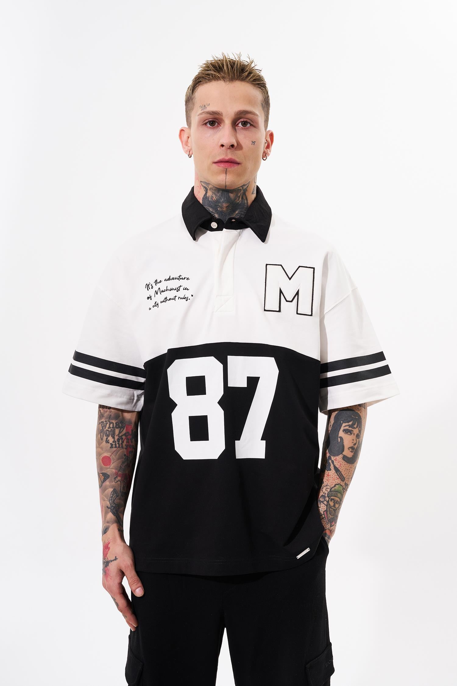 Erkek 87 Pieced Polo Yaka Tişört Ekru