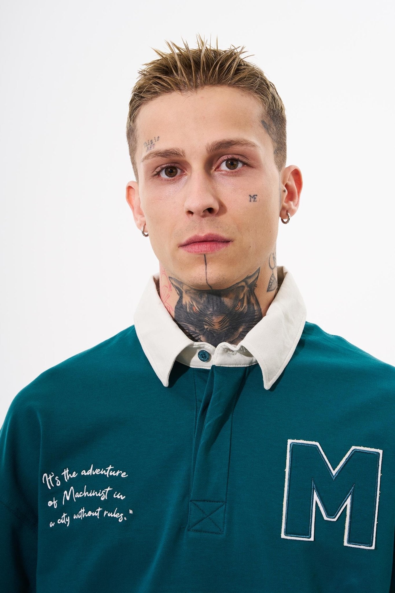 Erkek 87 Pieced Polo Yaka Tişört Yağ Yeşili
