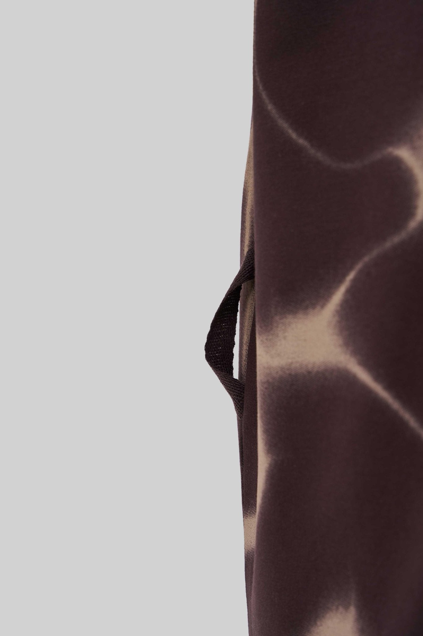 Erkek All Over Abstract Pattern Printed Oversi̇ze Ti̇şört Kahverengi