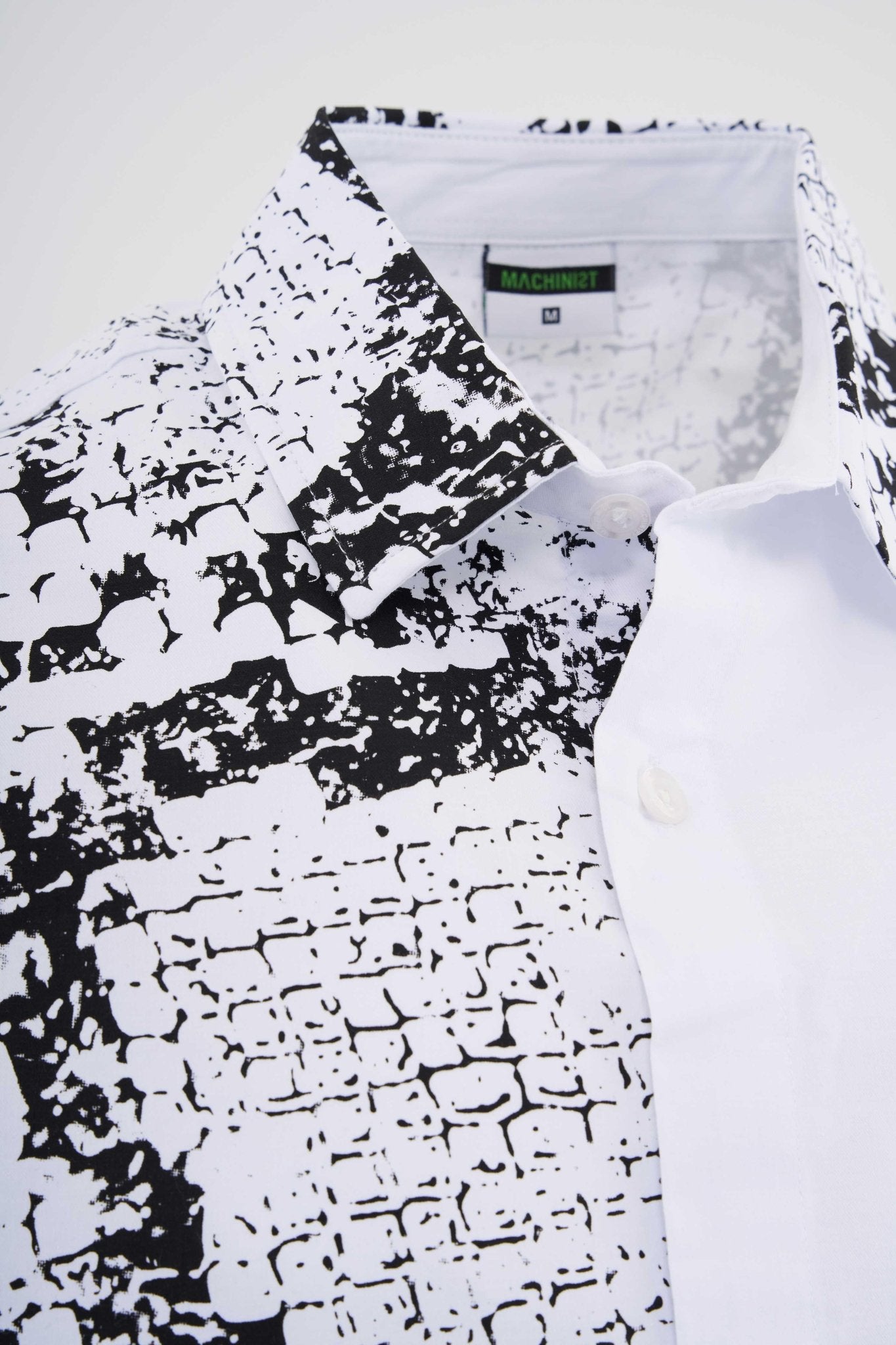 Erkek Animal Printed Gömlek Beyaz