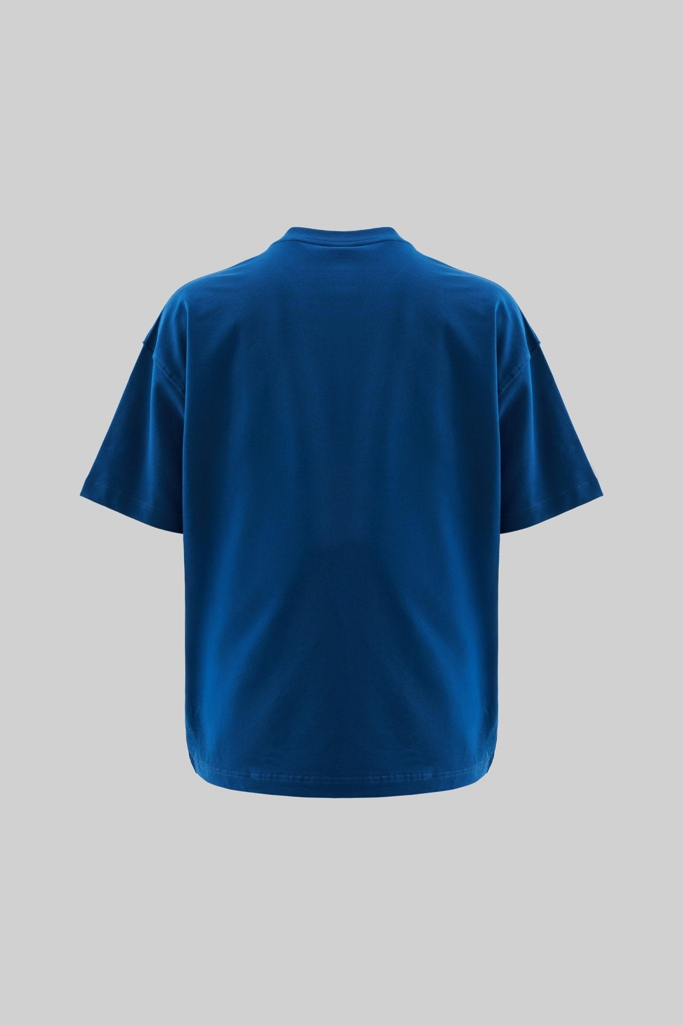 Erkek B4 Printed And Embroidered Oversi̇ze Ti̇şört Indigo