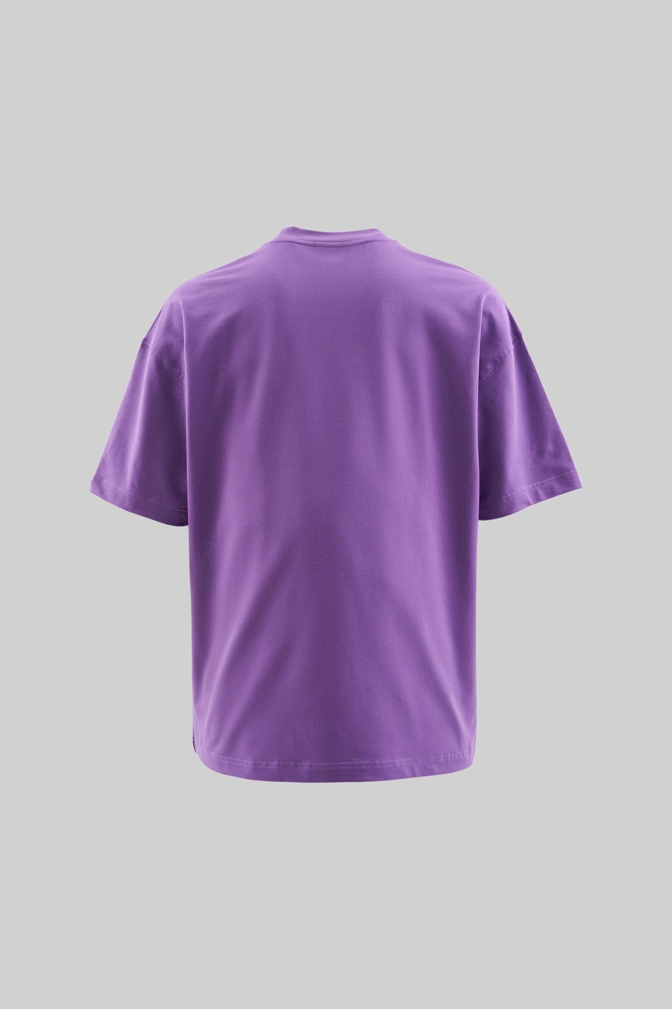 Erkek B4 Printed And Embroidered Oversi̇ze Ti̇şört Mor