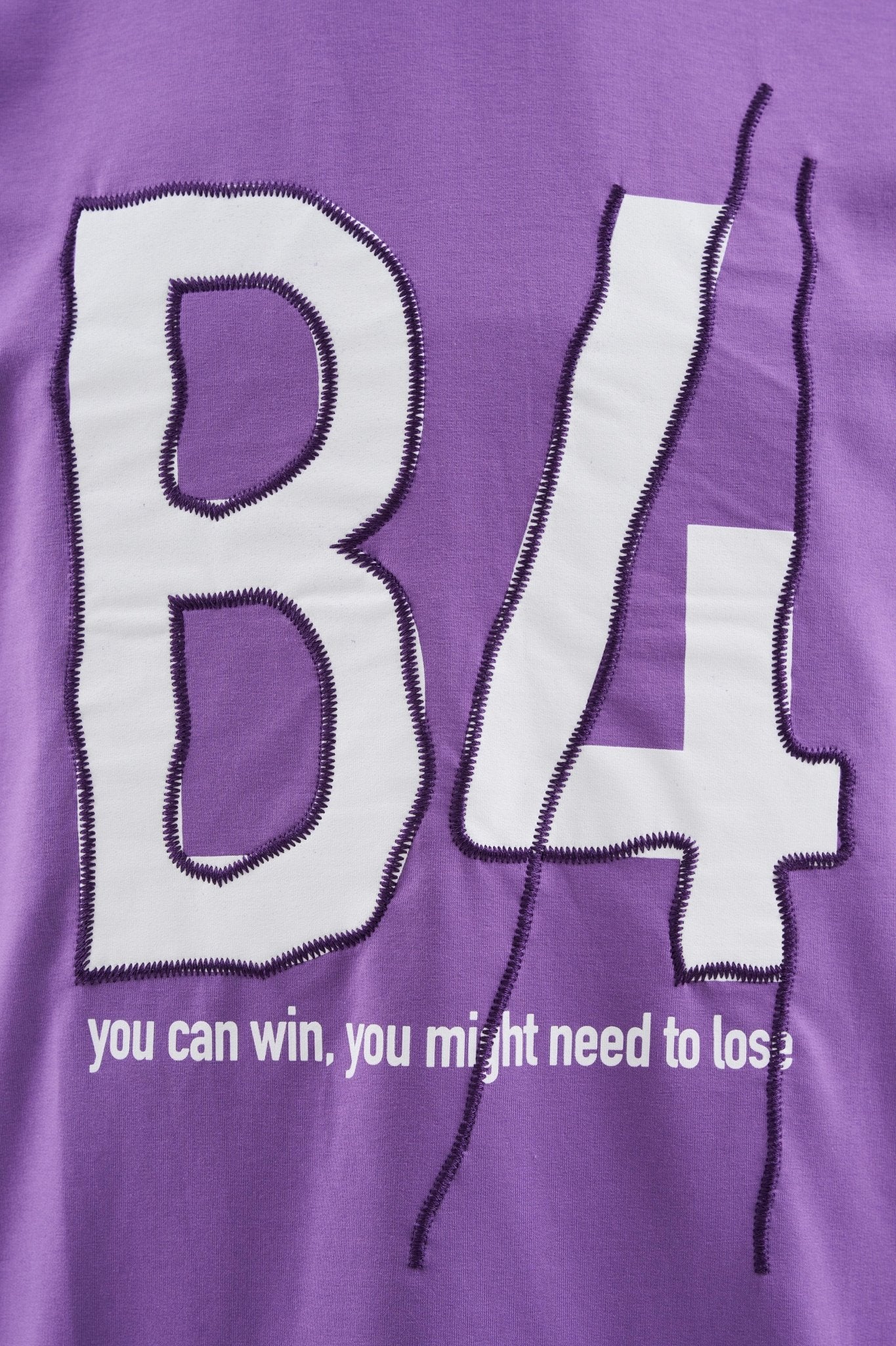 Erkek B4 Printed And Embroidered Oversi̇ze Ti̇şört Mor