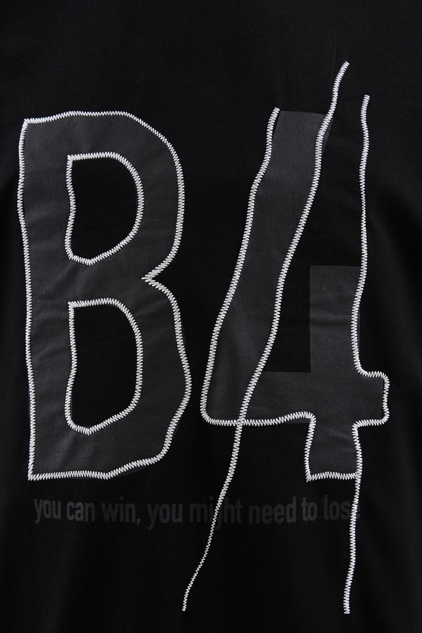Erkek B4 Printed And Embroidered Oversi̇ze Ti̇şört Siyah