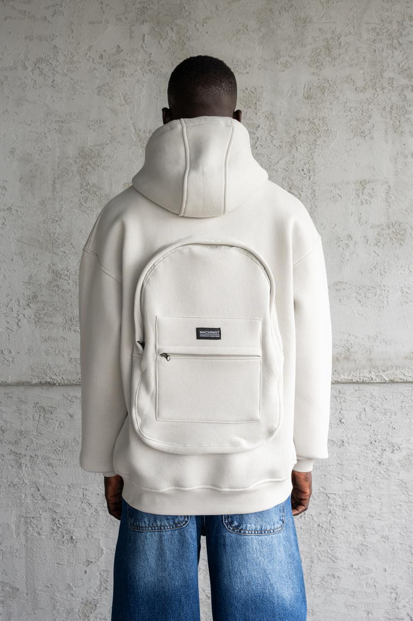 Erkek Bag Zip Kapüşonlı Sweatshirt Uzay Grisi