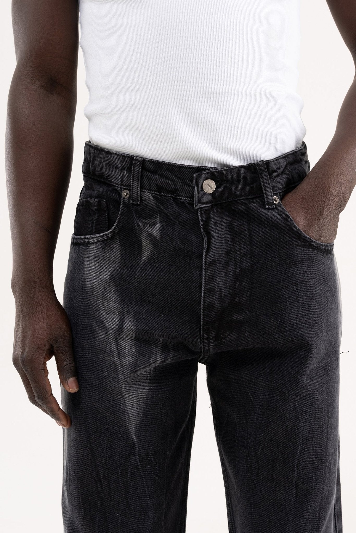 Erkek Baggy Jean Pantolon Siyah