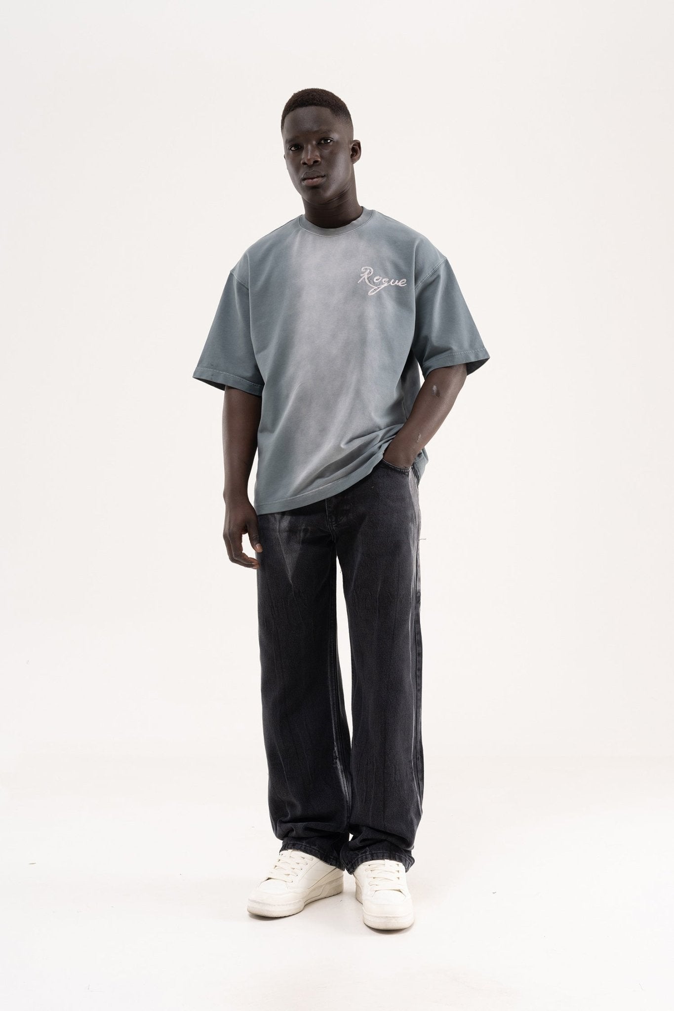 Erkek Baggy Jean Pantolon Siyah