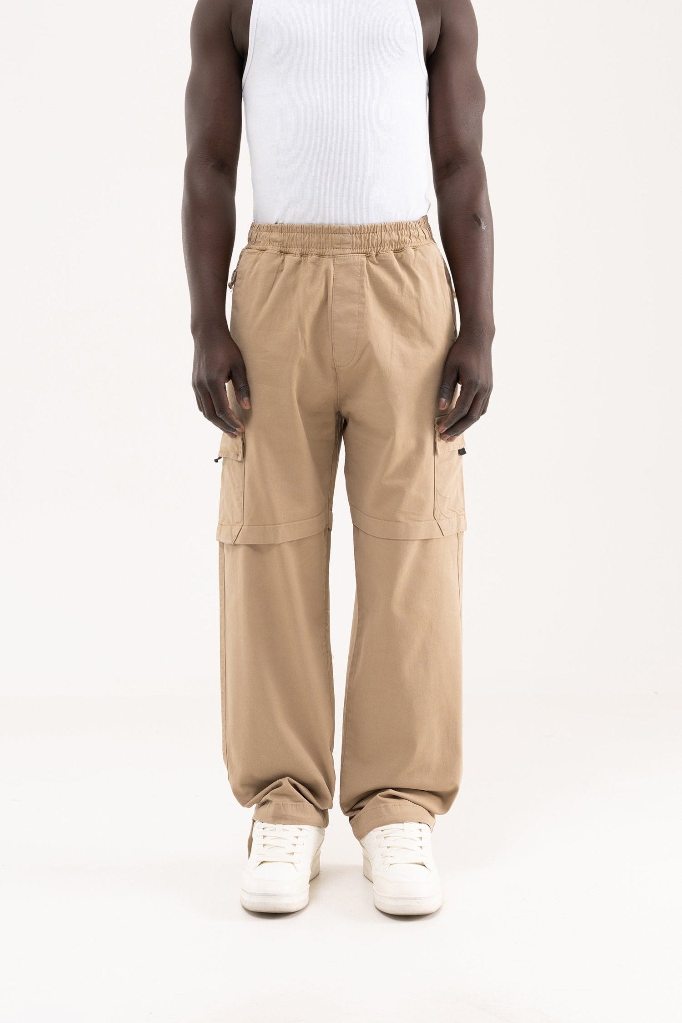 Erkek Baggy Kargo Pantolon Bej