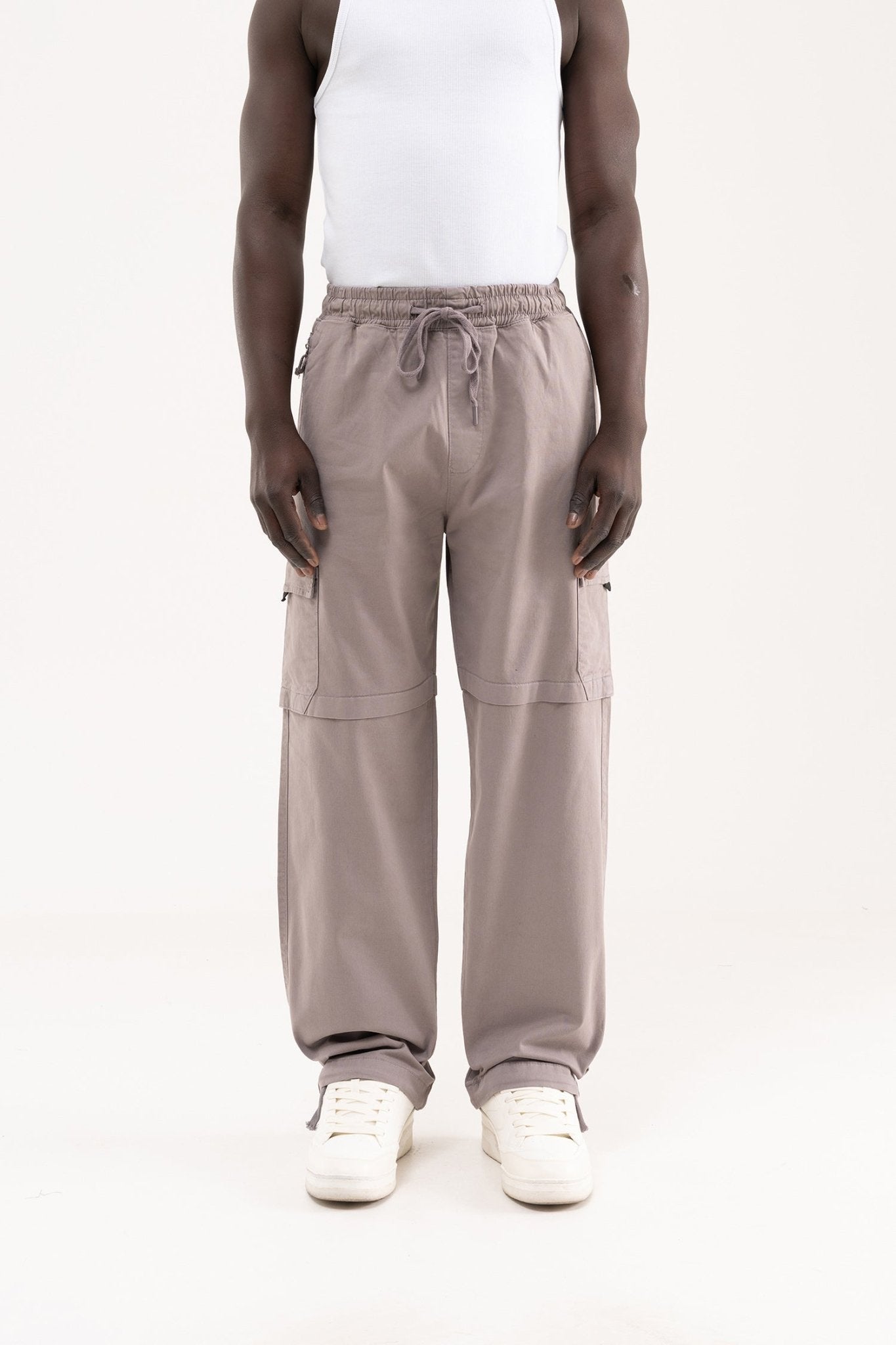 Erkek Baggy Kargo Pantolon Gri