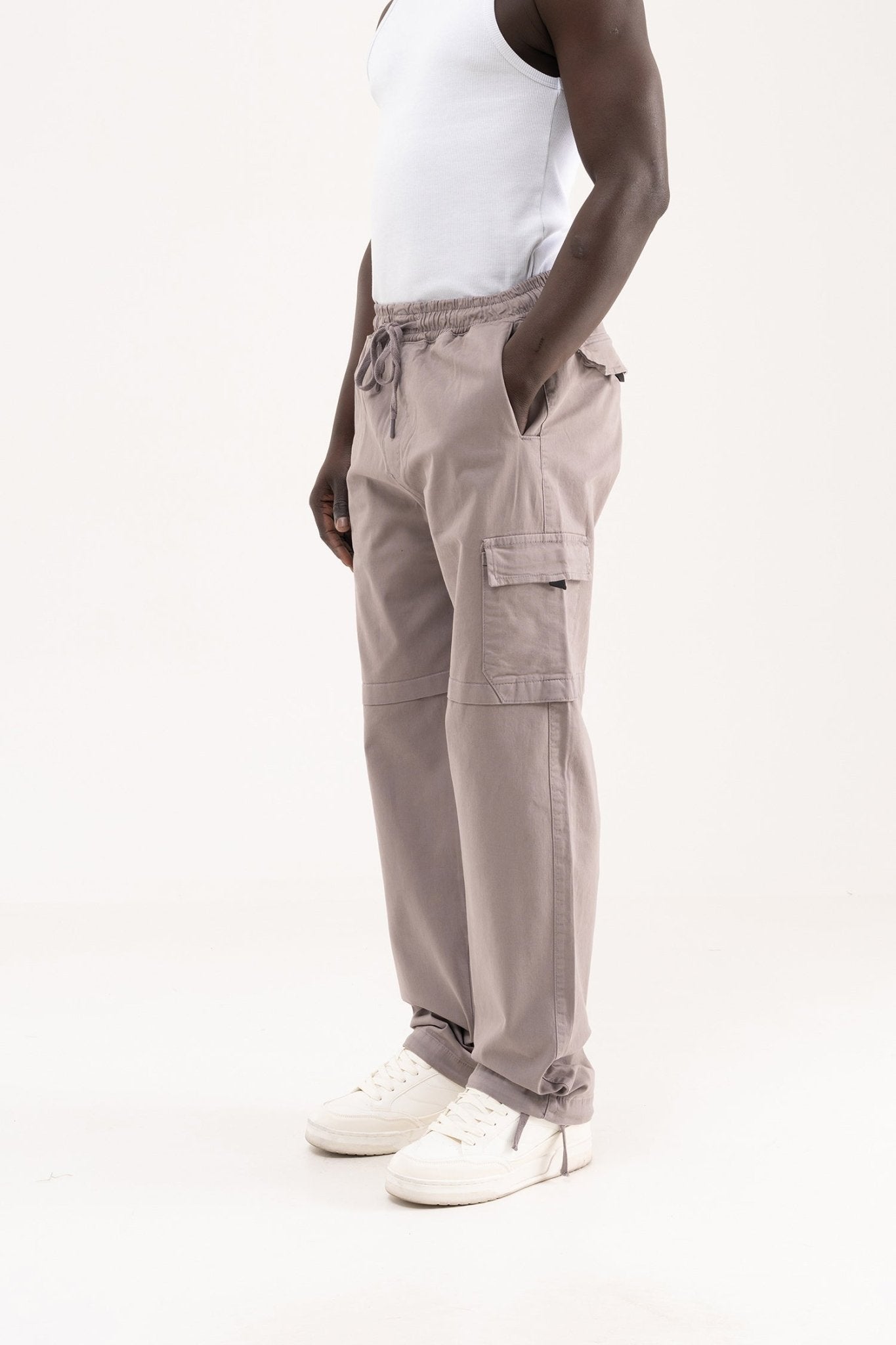 Erkek Baggy Kargo Pantolon Gri