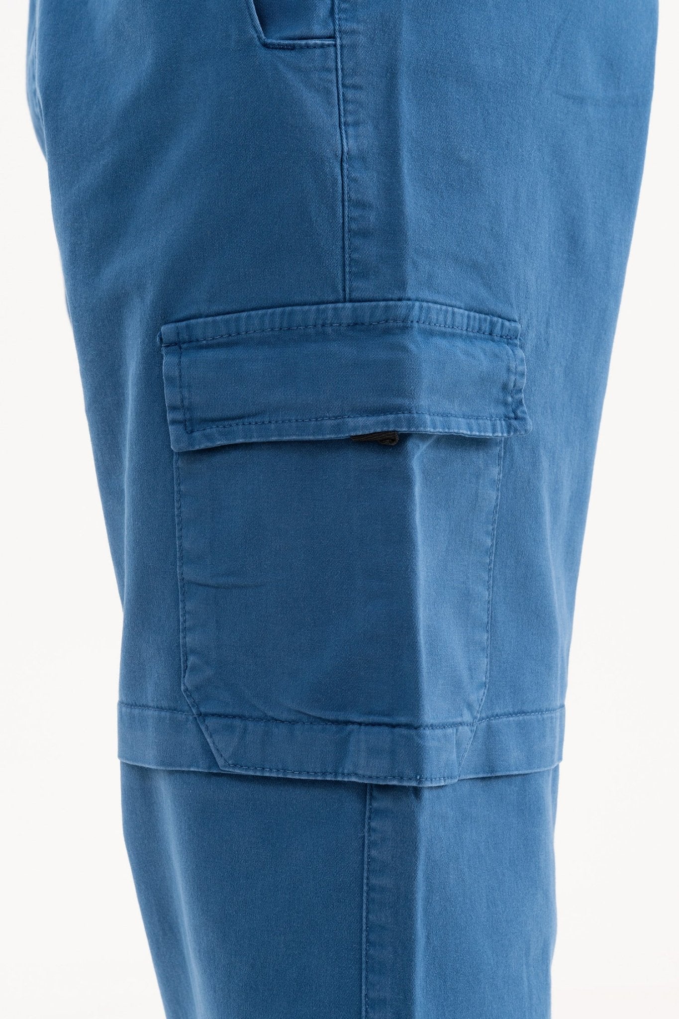 Erkek Baggy Kargo Pantolon Saks Mavi