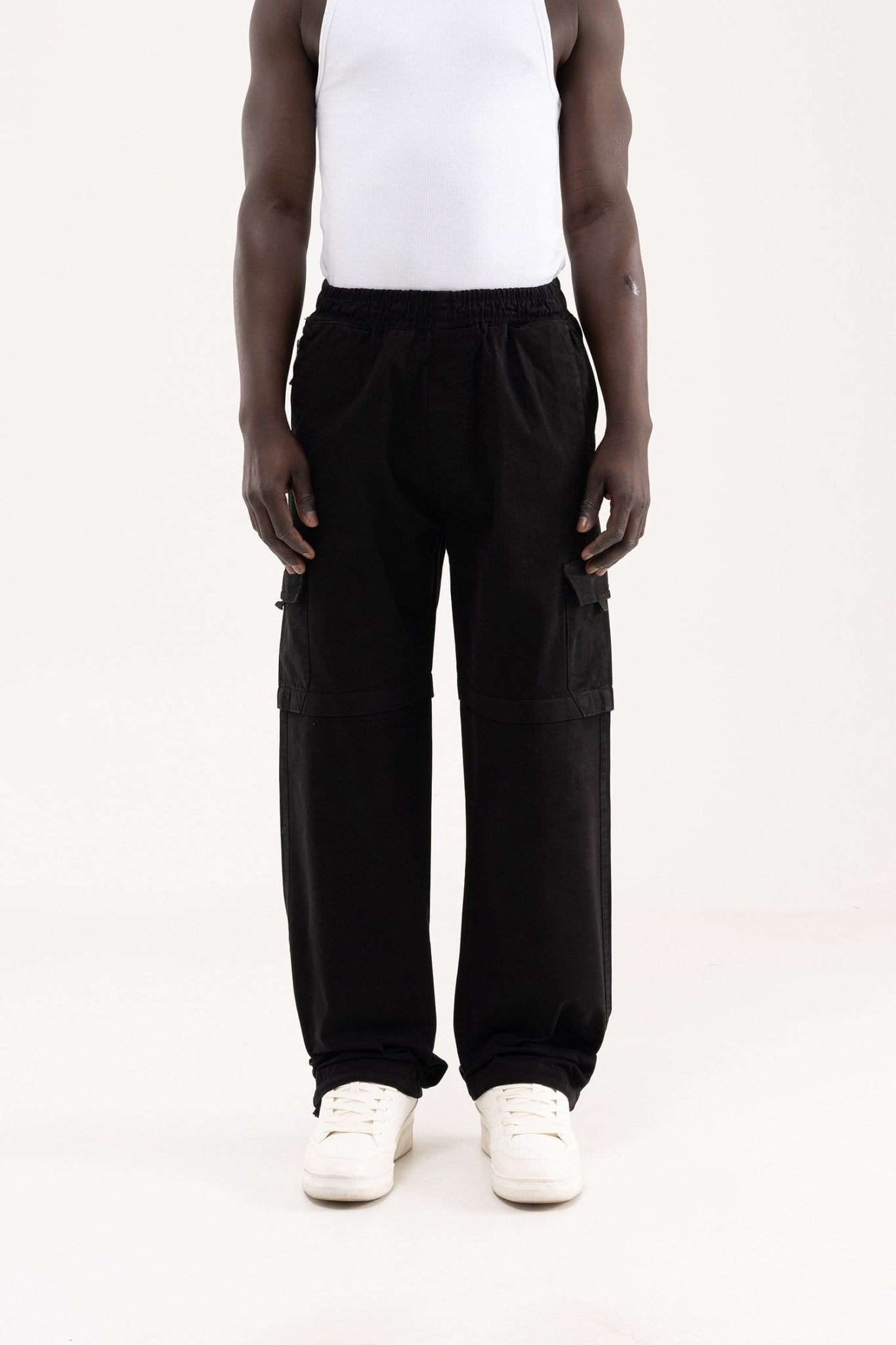 Erkek Baggy Kargo Pantolon Siyah