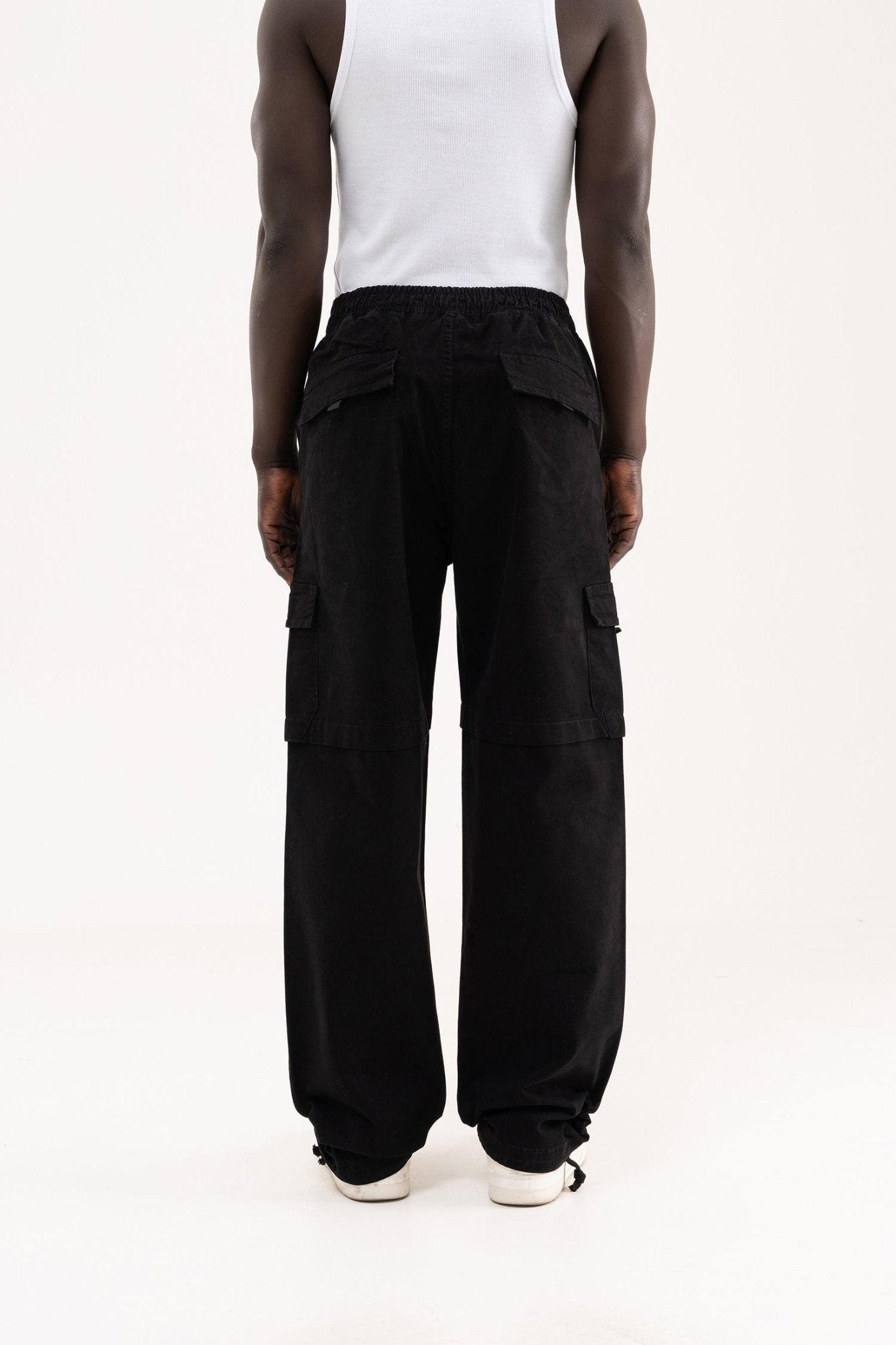 Erkek Baggy Kargo Pantolon Siyah
