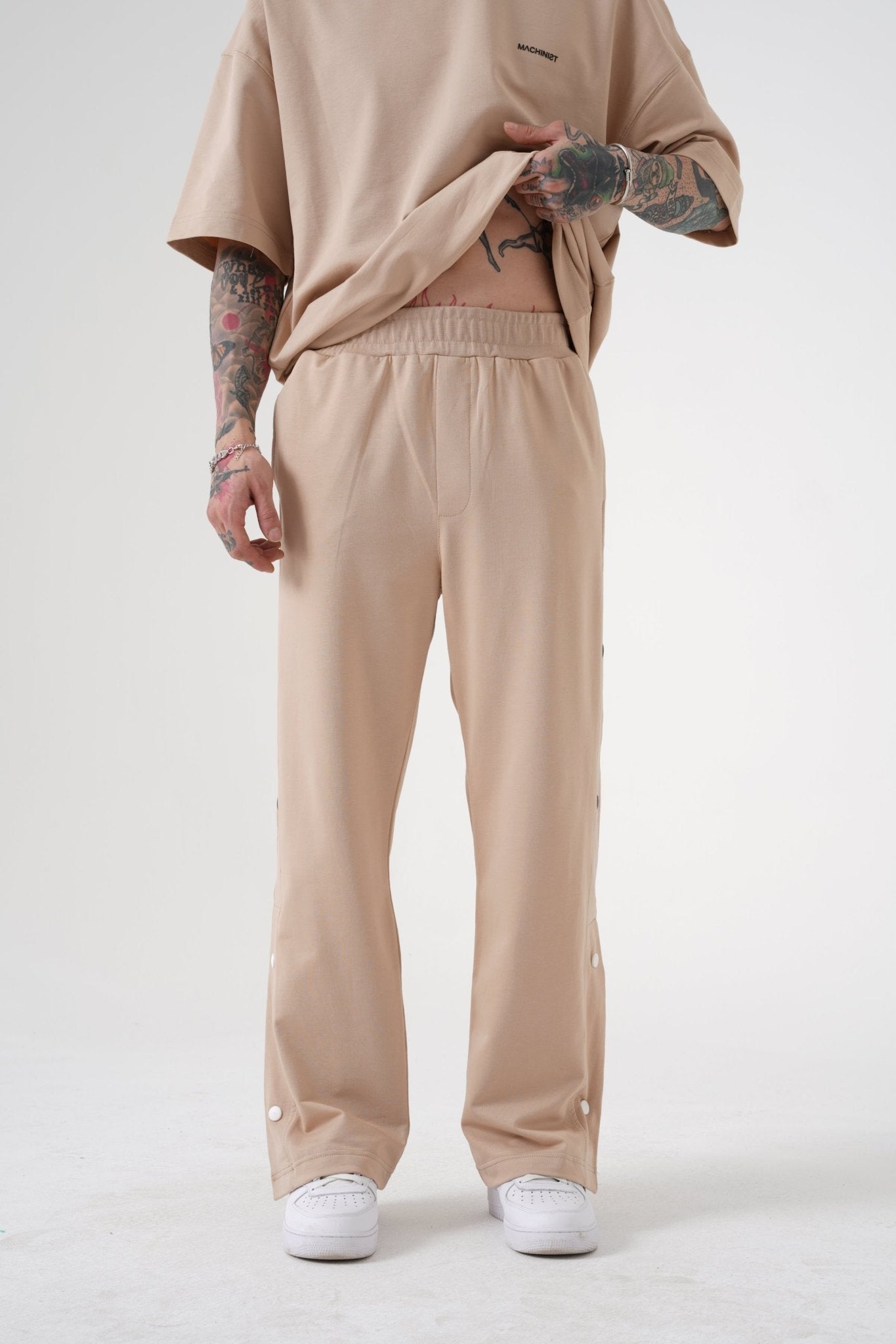 Erkek Baggy Relaxed MC - 87 Button Eşofman Altı Bej