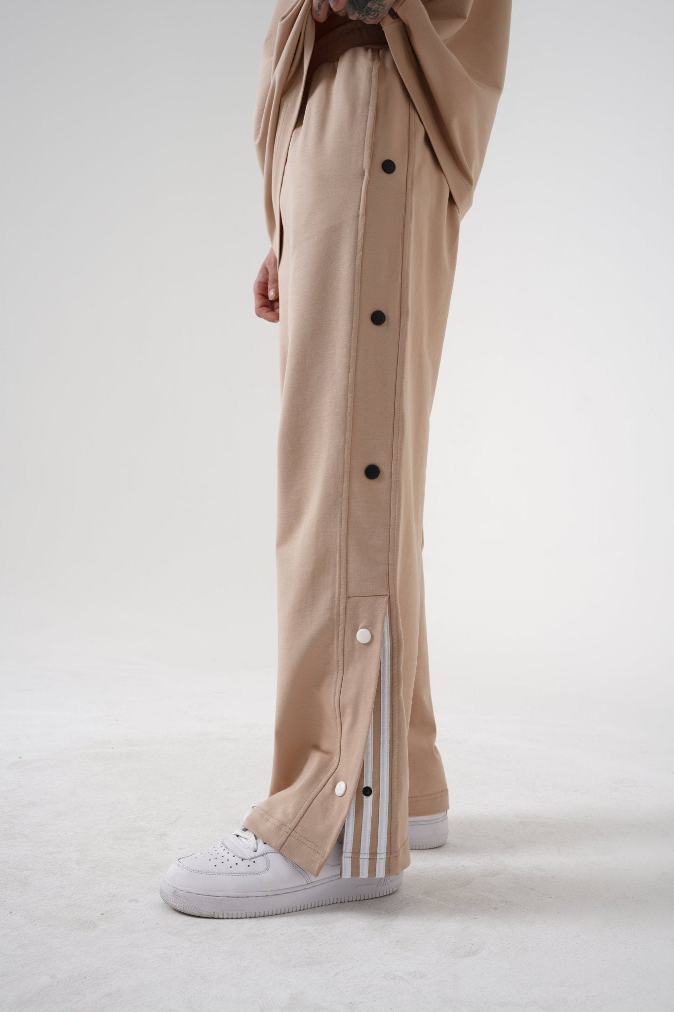 Erkek Baggy Relaxed MC - 87 Button Eşofman Altı Bej