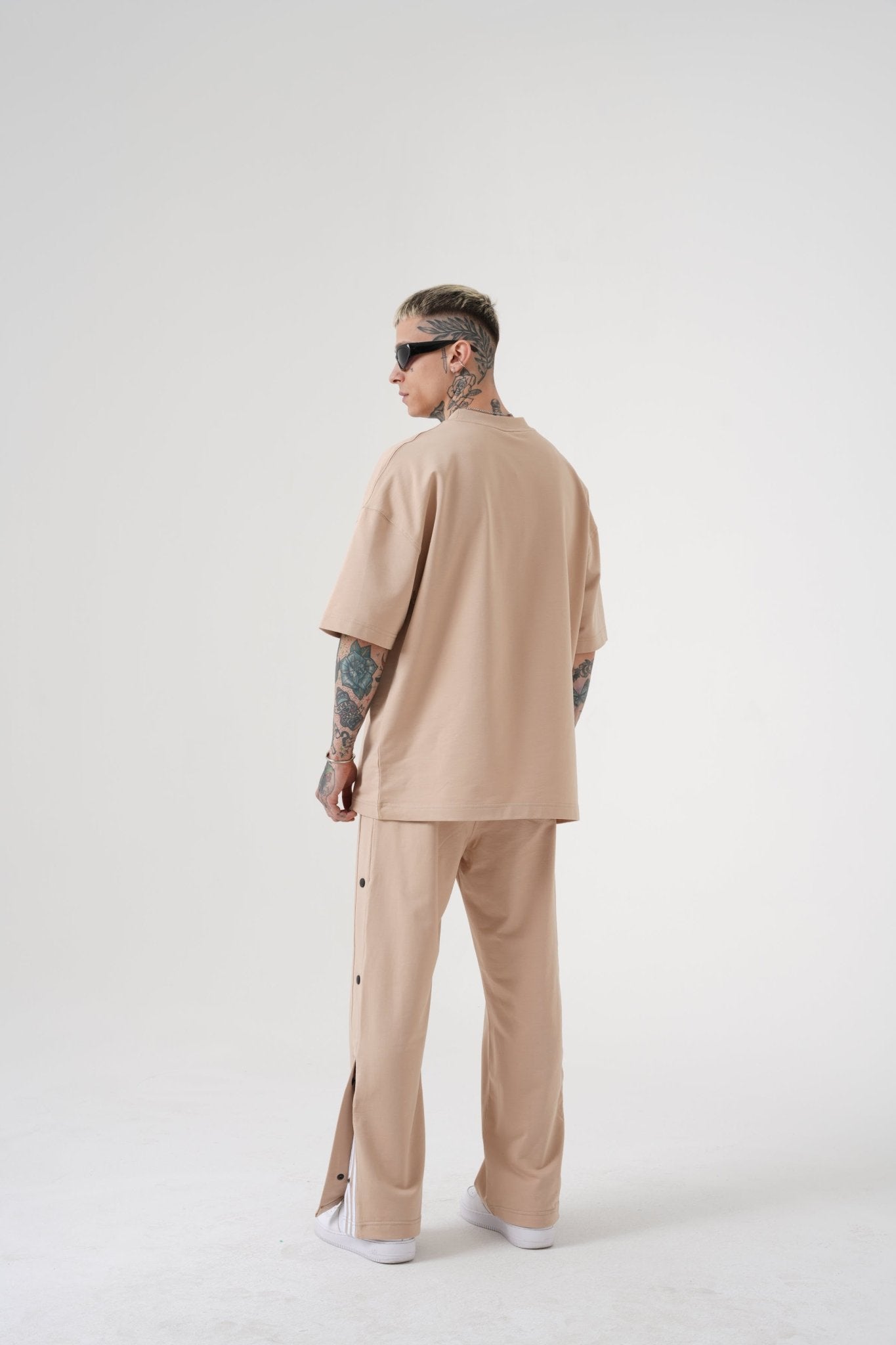 Erkek Baggy Relaxed MC - 87 Button Eşofman Altı Bej