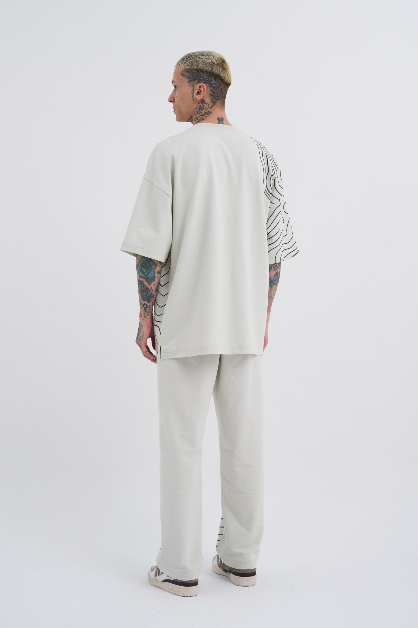 Erkek Baggy Striped Macstar Eşofman Altı Uzay Grisi