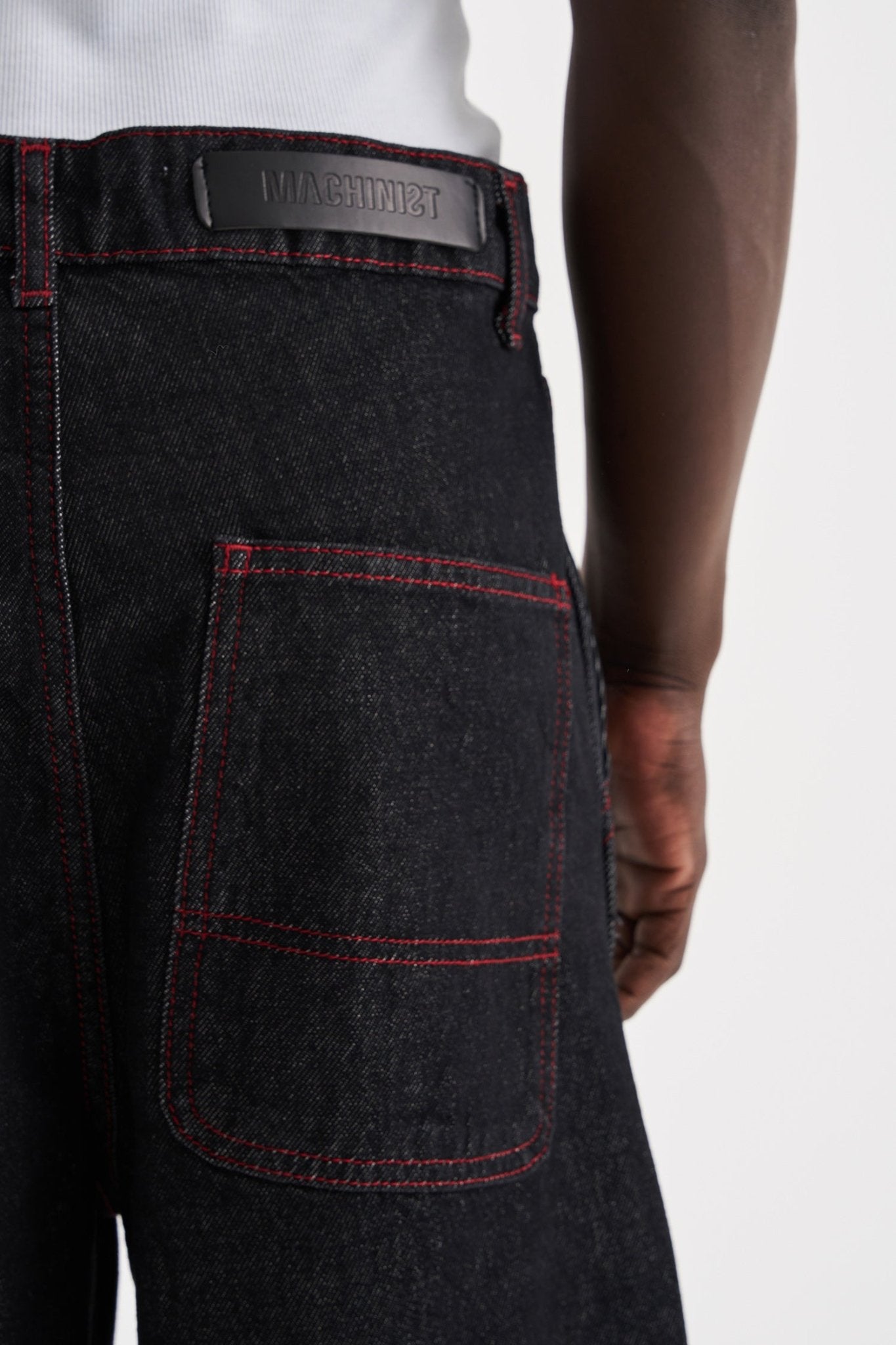 Erkek Basic Baloon Fit Baggy Jean Pantolon Açık Siyah