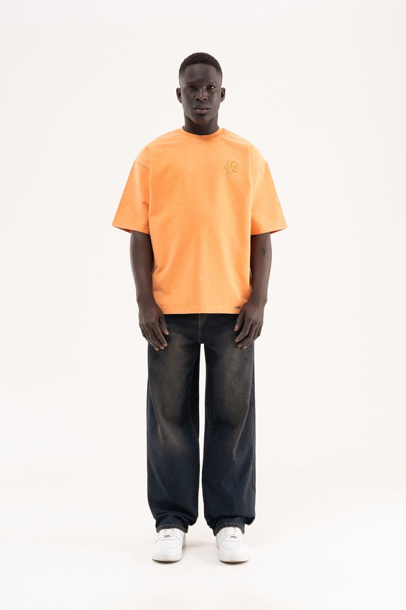 Erkek Basic Baloon Fit Baggy Jean Pantolon Mavi - Kahverengi