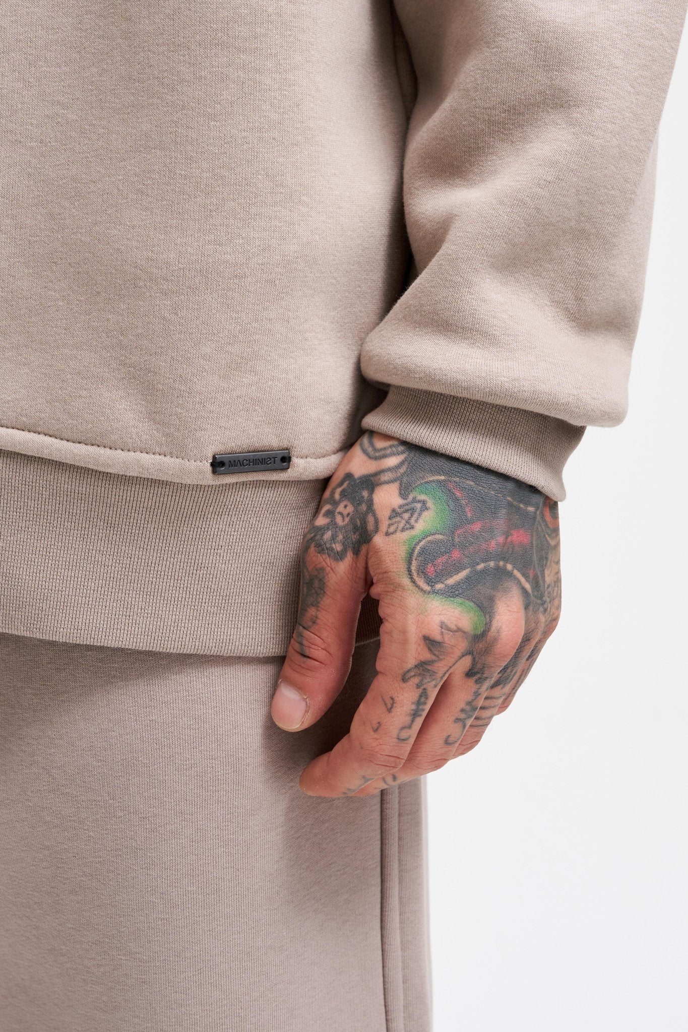 Erkek Basic Bisiklet Yaka Oversize Sweatshirt Açık Gri