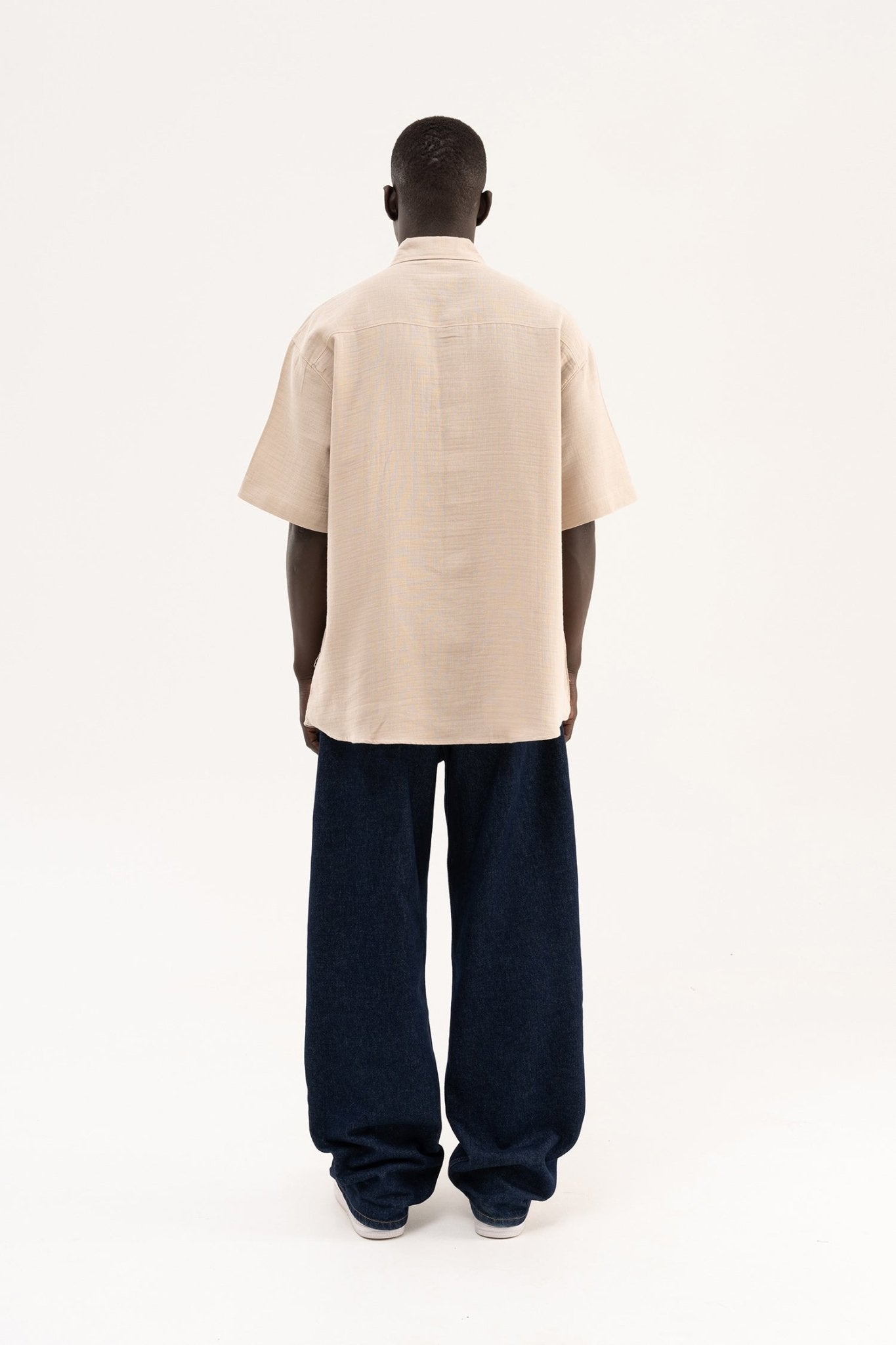 Erkek Basic Cotton Gömlek Bej