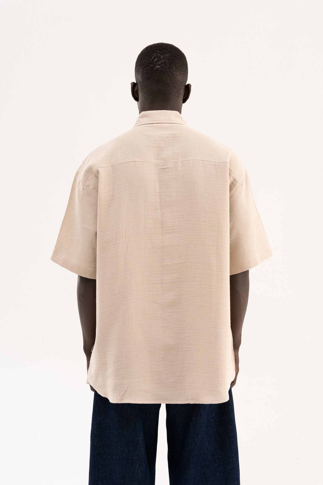 Erkek Basic Cotton Gömlek Bej