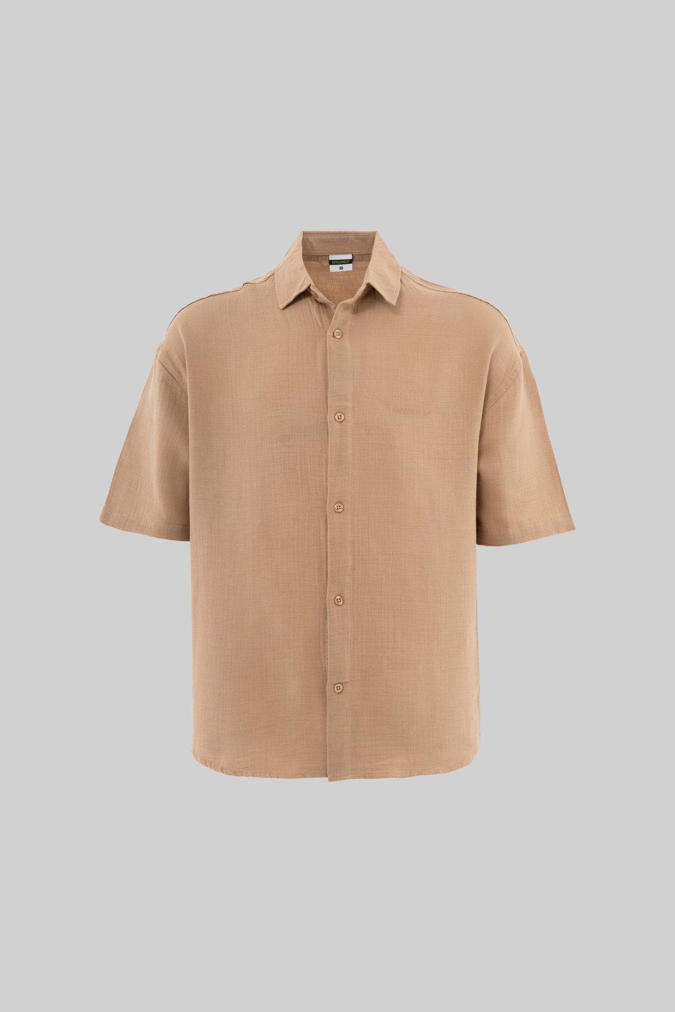 Erkek Basic Cotton Gömlek Camel