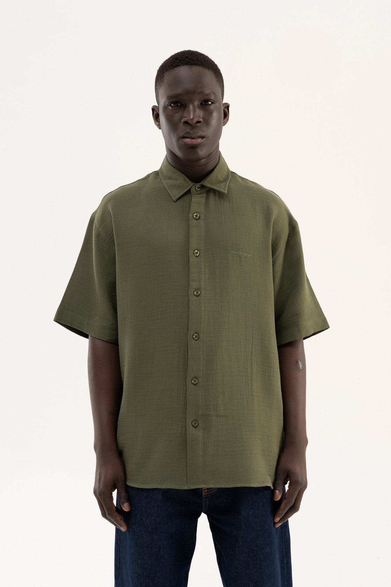 Erkek Basic Cotton Gömlek Haki