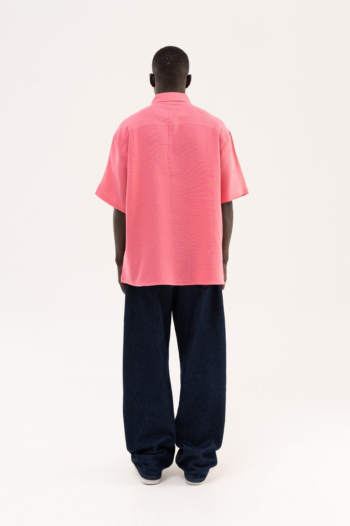 Erkek Basic Cotton Gömlek Pembe