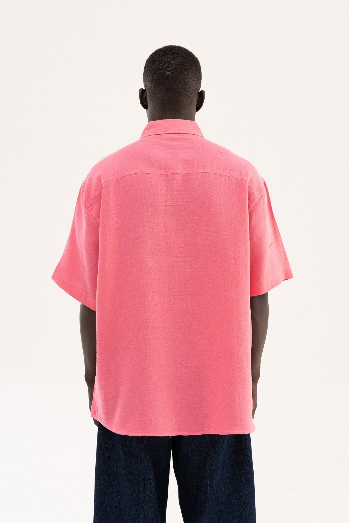 Erkek Basic Cotton Gömlek Pembe