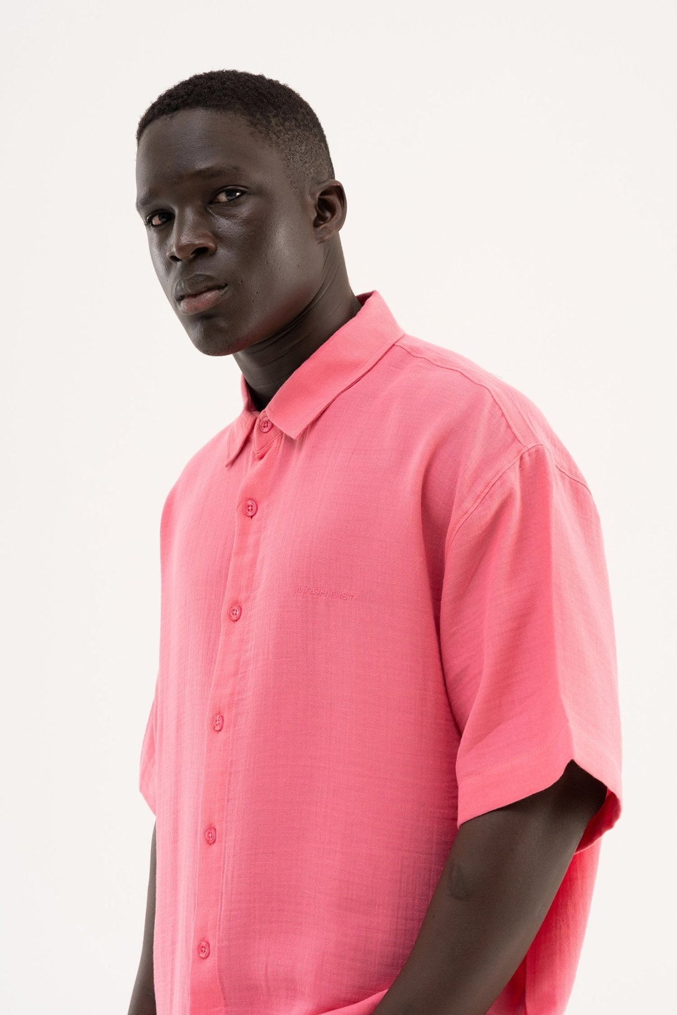 Erkek Basic Cotton Gömlek Pembe