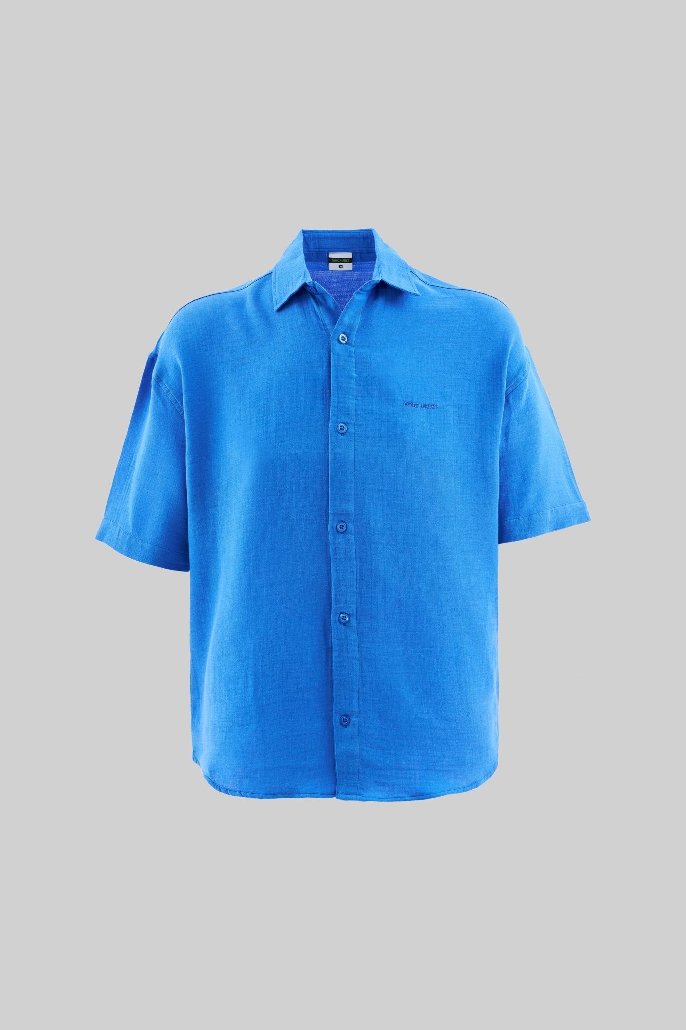 Erkek Basic Cotton Gömlek Saks Mavi