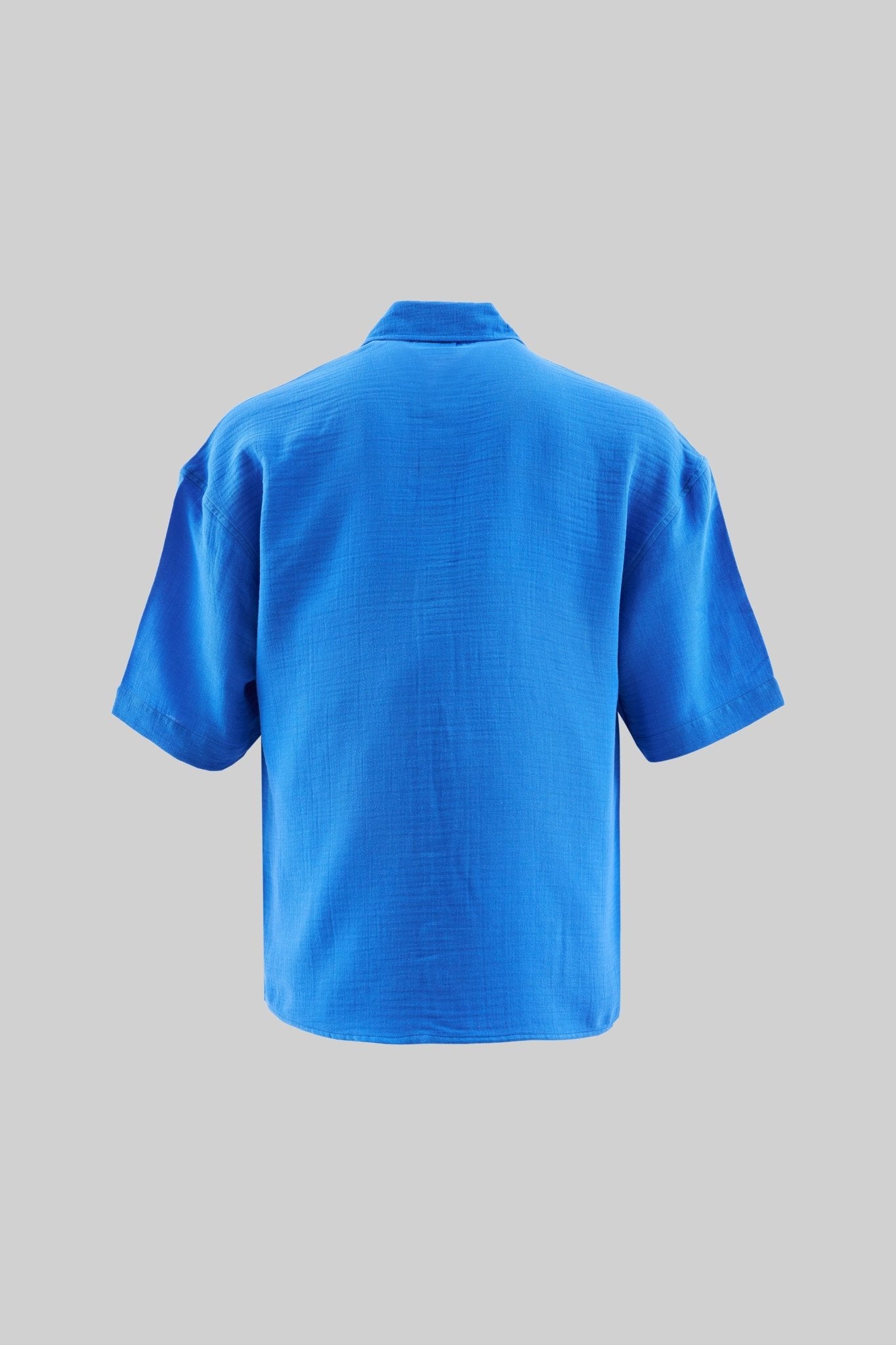 Erkek Basic Cotton Gömlek Saks Mavi