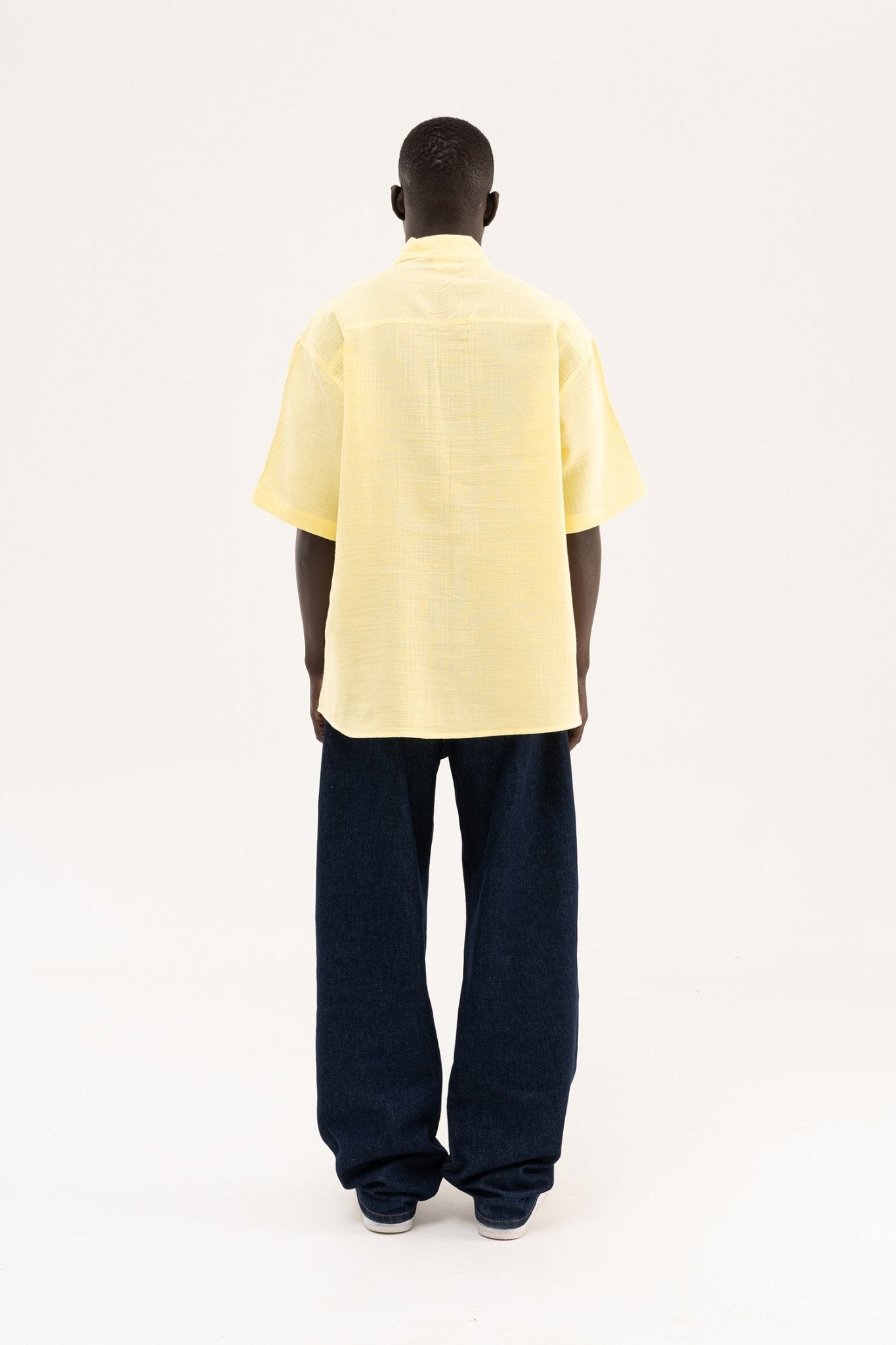 Erkek Basic Cotton Gömlek Sarı
